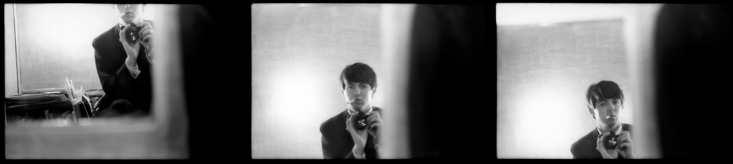 Self-portrait in mirror, Paris, 1964. © 1963-1964 Paul McCartney under exclusive license to MPL Archive LLP