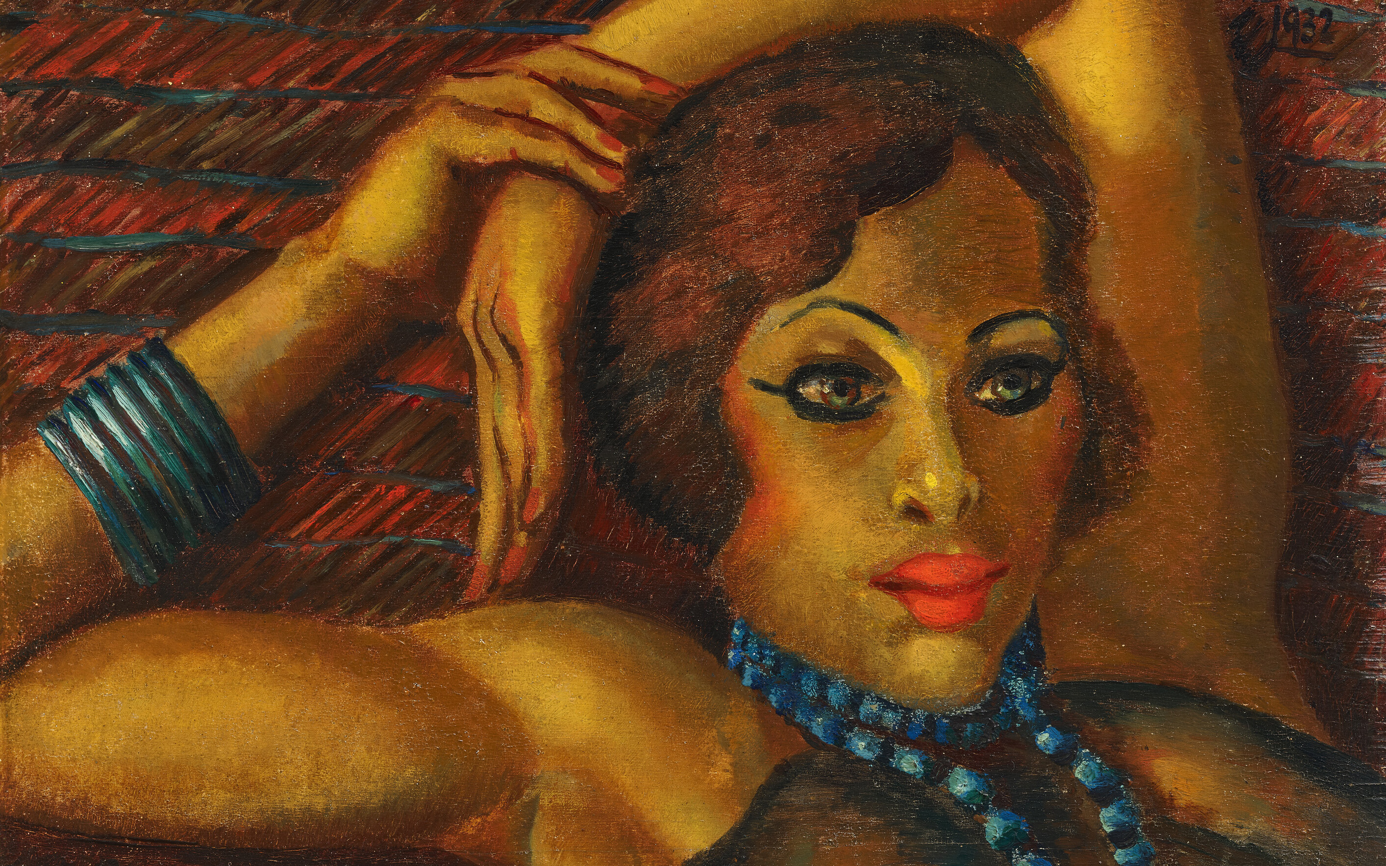 Mahmoud Said, The Girl with the Green Eyes (replica), 1932, offered in Silsila: Highlights from the Dalloul Collection including Modern and Contemporary Middle Eastern Art on 6 November 2025 at Christie's in London