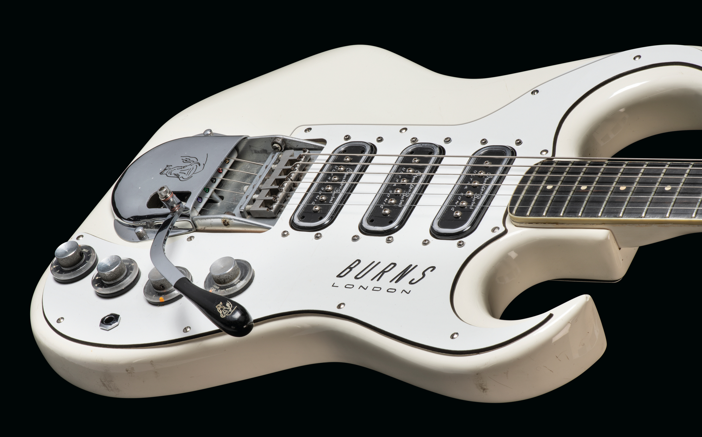 Ormston Burns London Limited, Romford, UK, circa 1962-73. A solid-body electric guitar, Bison, offered in The Mark Knopfler Guitar Collection on 31 January 2024 at Christie's in London