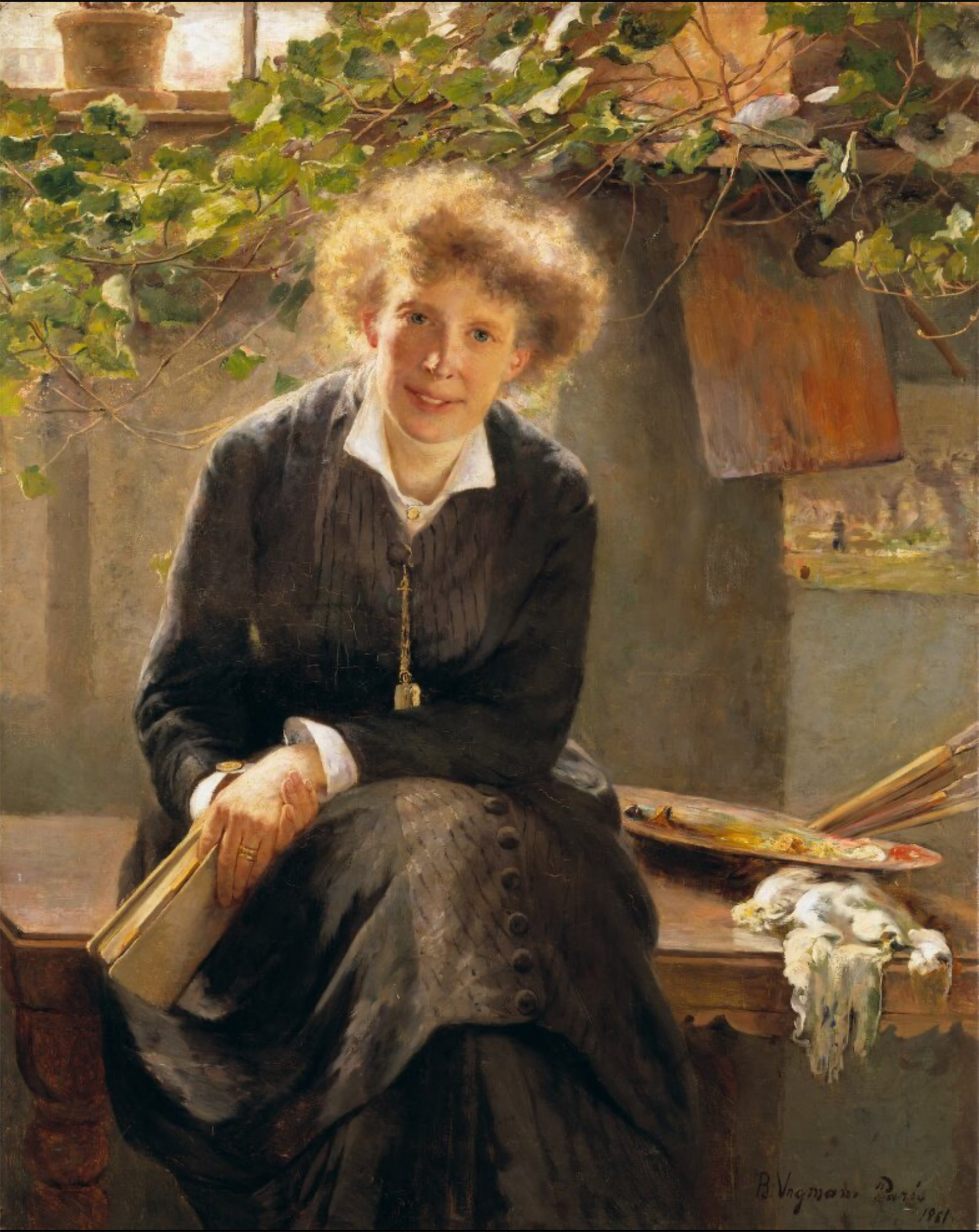 Bertha Wegmann, The Artist Jeanna Bauck, painted in Paris, 1881, National Museum, Sweden