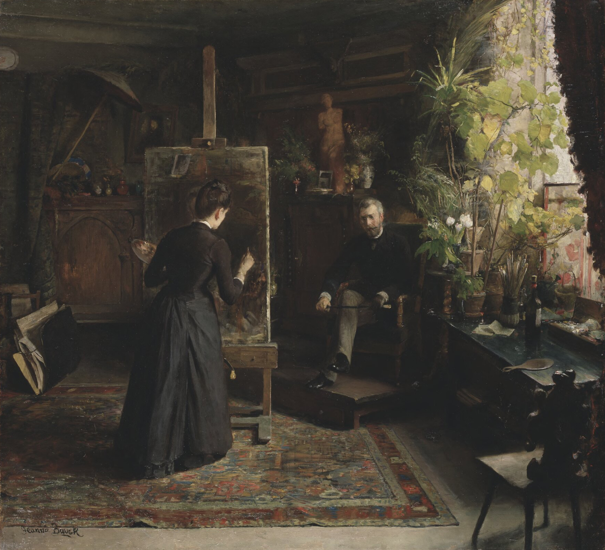Jeanna Bauck, The Danish Artist Bertha Wegmann Painting a Portrait, 1889, National Museum, Sweden