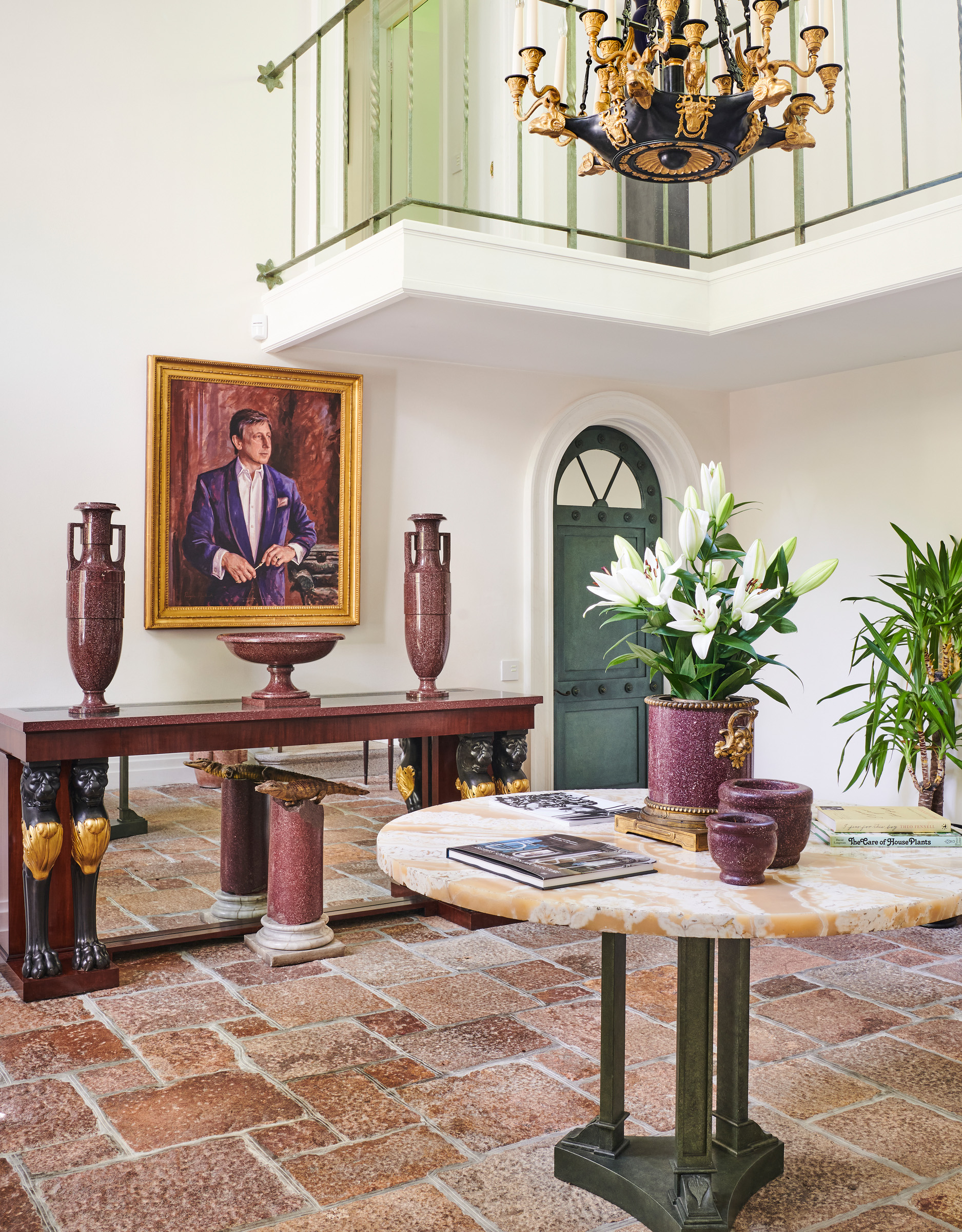 The entrance hall, with lots offered in Philip Hewat-Jaboor: An Eye for the Magnificent on 8 February 2024 at Christie's in London