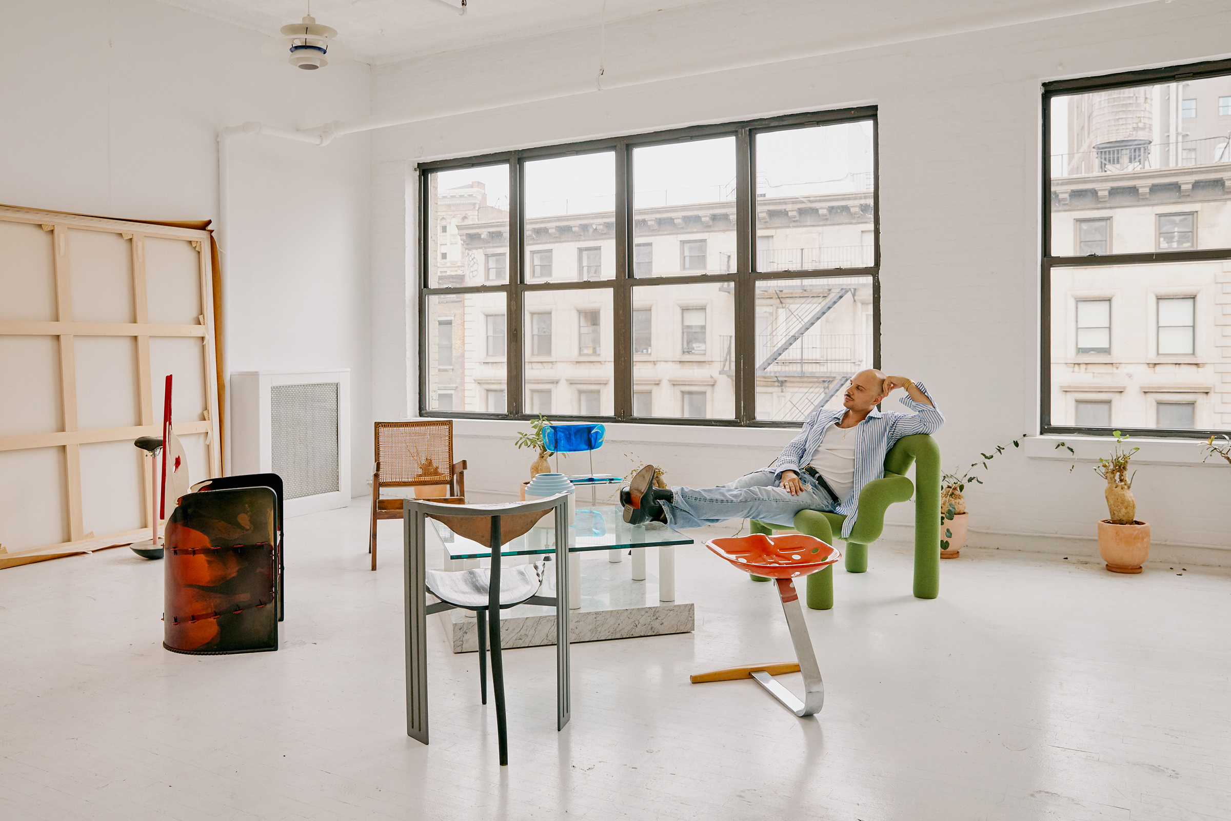 Landon Metz in his New York studio: 'It's eerily quiet for Downtown Manhattan'