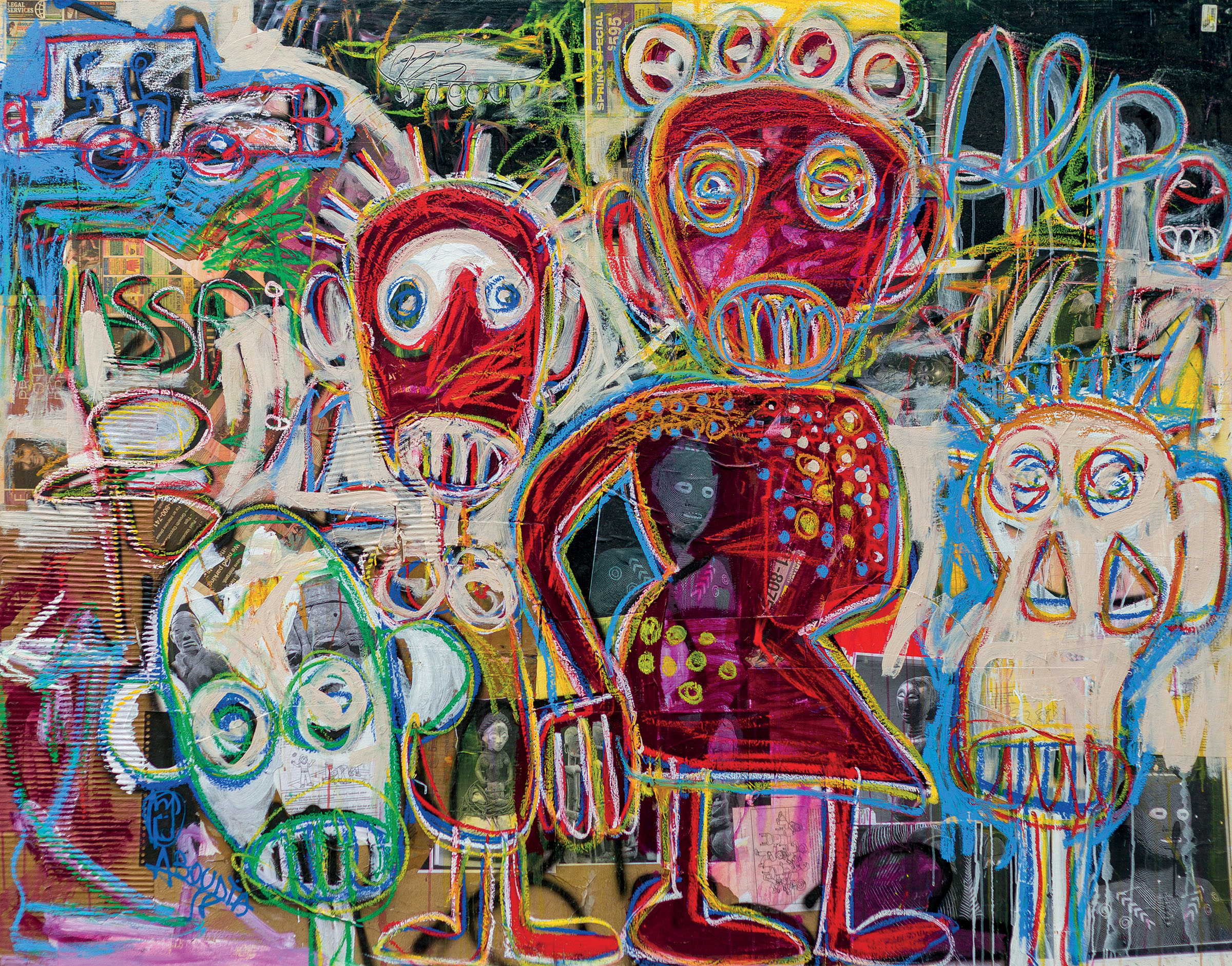 Aboudia, WHATMasquerade #9, 2019
