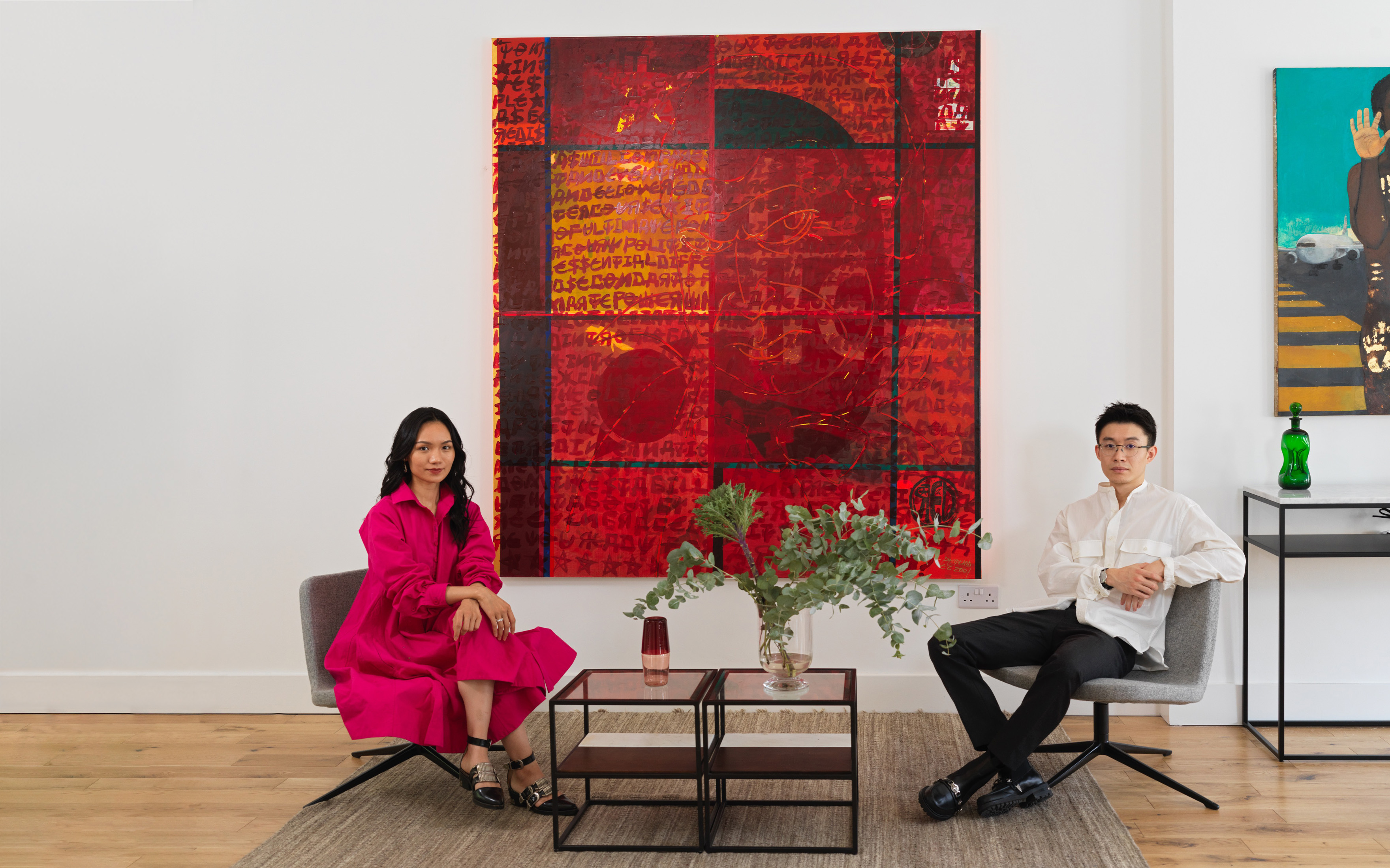 Litian He and Jiafeng He at MAMOTH gallery in Bloomsbury London
