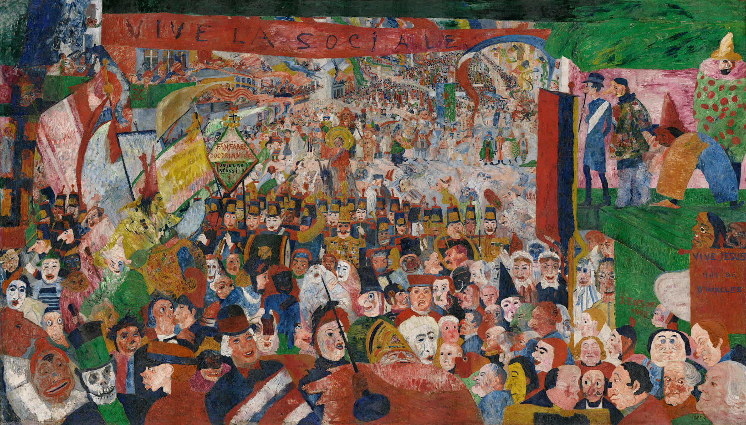 James Ensor, Christ's Entry into Brussels in 1889, 1888. Oil on canvas, The J. Paul Getty Museum, Los Angeles