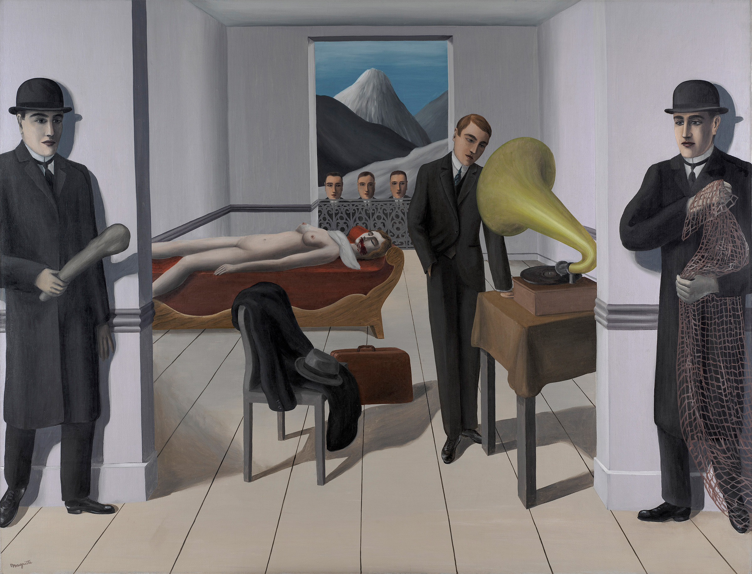 Rene Magritte, L'assassin menace (The Menaced Assassin), 1927. The Museum of Modern Art, New York