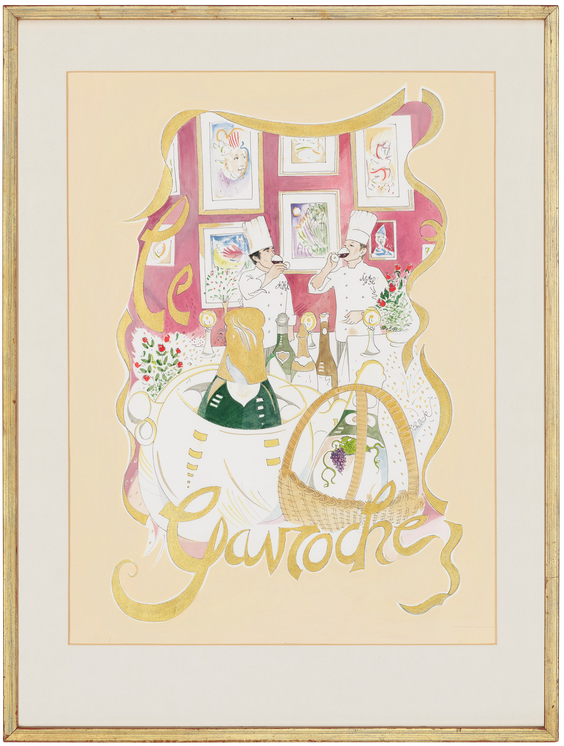 Pauline Bewick, Menu design for Le Gavroche, offered in Le Gavroche Part I: The Restaurant, 10-24 April 2024 at Christie's Online
