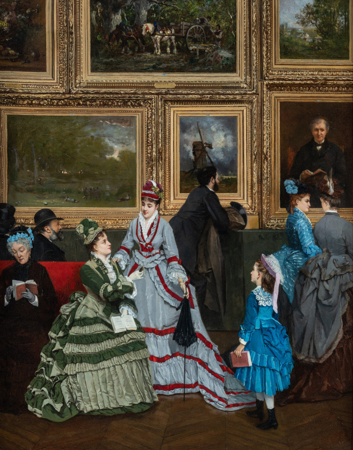 Camille Cabaillot-Lassalle, Le Salon de 1874 (The Salon of 1874), 1874. Musee d'Orsay, Paris