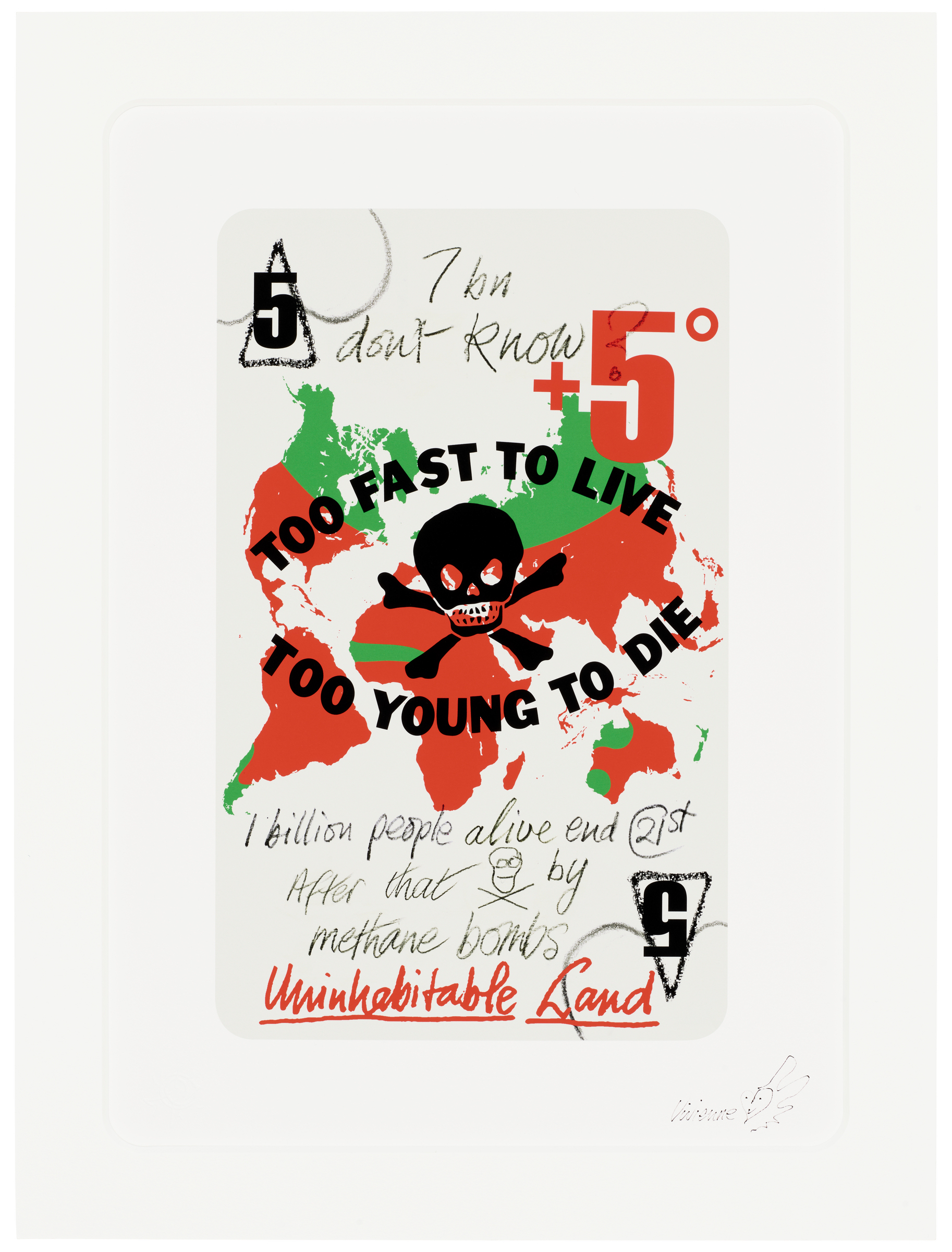 Vivienne Westwood, Five of Spades, from: THE BIG PICTURE - Vivienne's Playing Cards: Collect the cards. Connect the cards, 2024. Offered on 25 June 2024 at Christie's in London