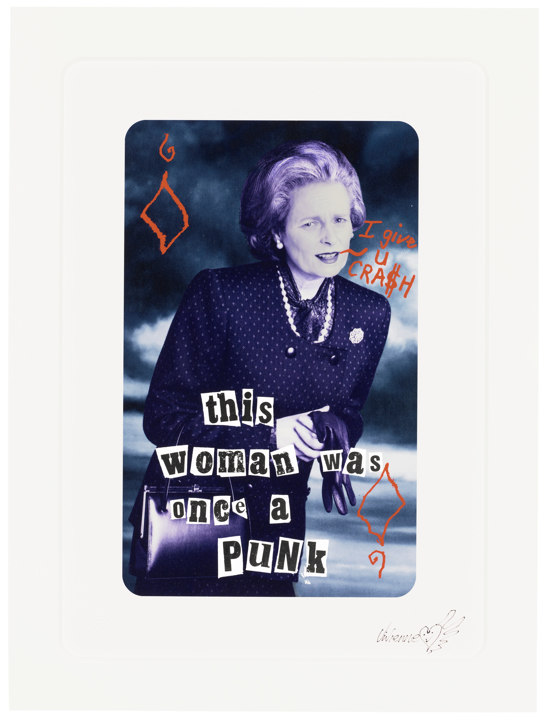 Vivienne Westwood, Six of Diamonds, from: THE BIG PICTURE - Vivienne's Playing Cards: Collect the cards. Connect the cards, 2024. Offered on 25 June 2024 at Christie's in London