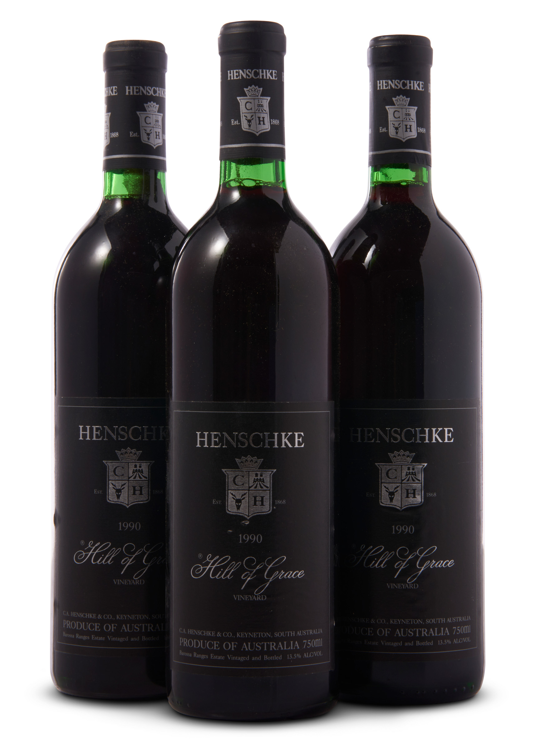 Henschke, Hill of Grace Vineyard, Eden Valley 1990. 12 bottles (75cl) per lot, offered in A Legacy Preserved: The Last Treasures of The Avery Collection on 6 and 7 June 2024 at Christie's in London