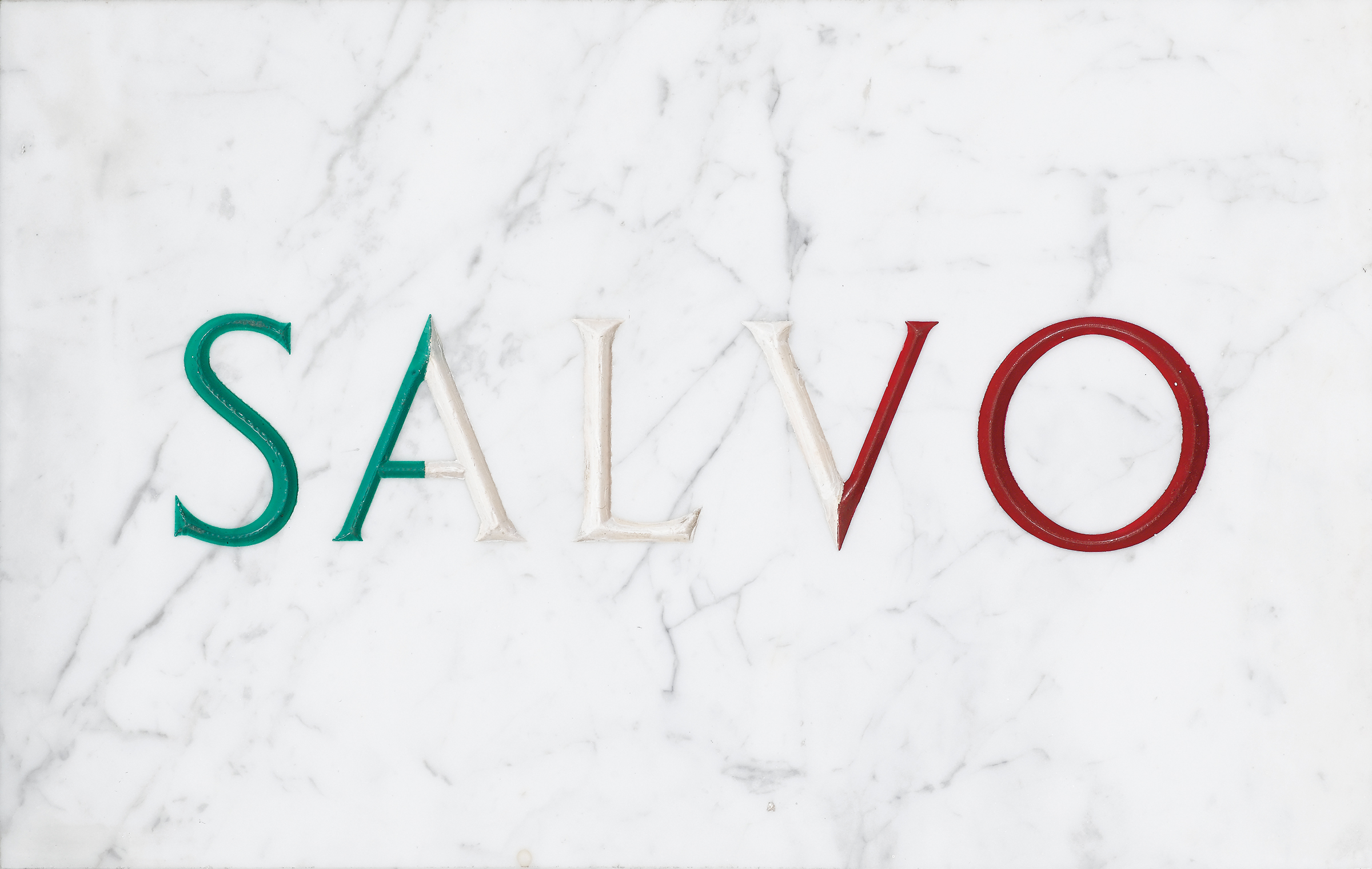 Salvo, Tricolori, 1971, sold for €22,880 on 27 November 2007 at Christie's in Milan