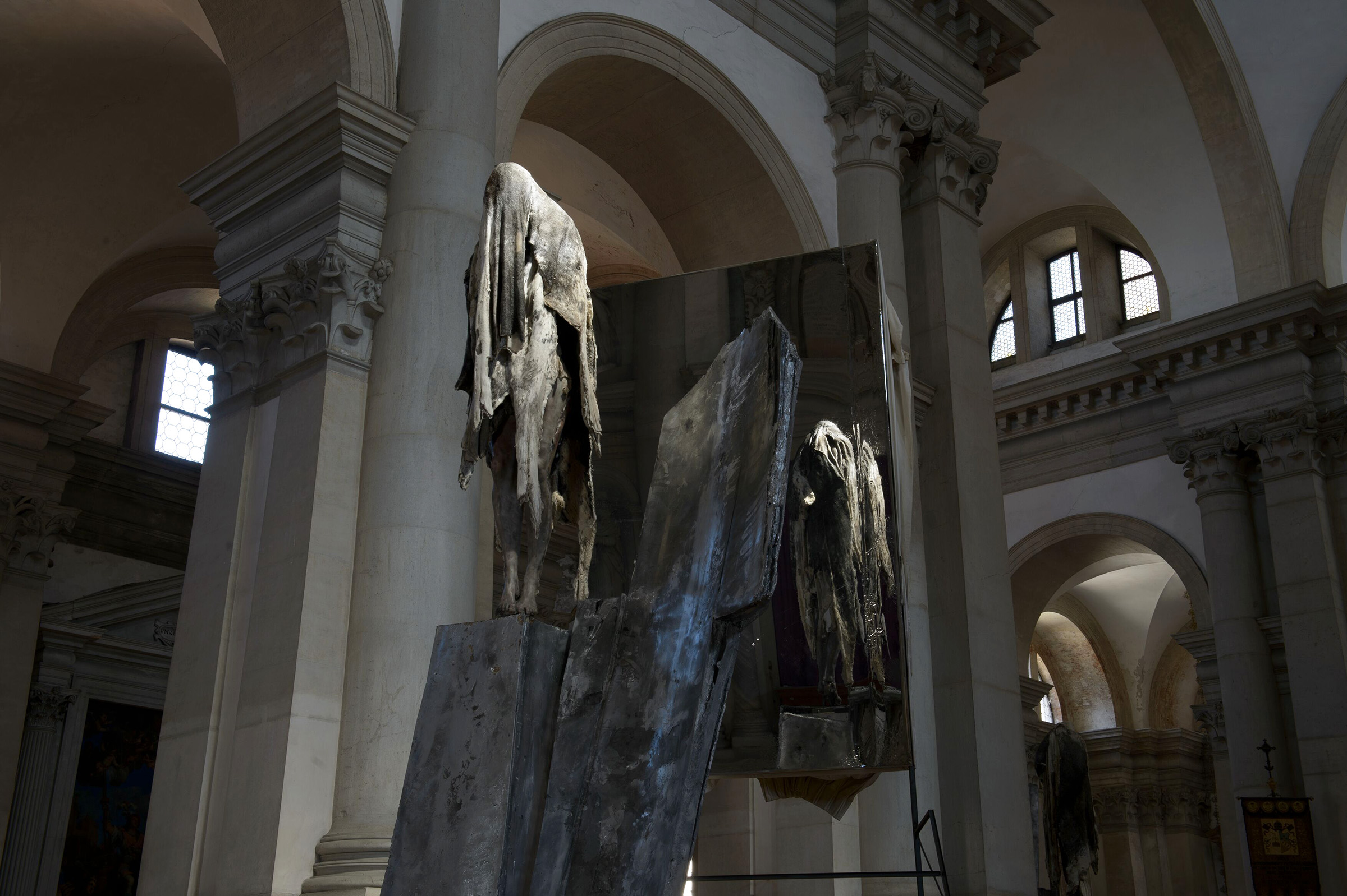 A view of City of Refuge III, Berlinde De Bruyckere's exhibition at San Giorgio Maggiore, Venice, running until 24 November 2024