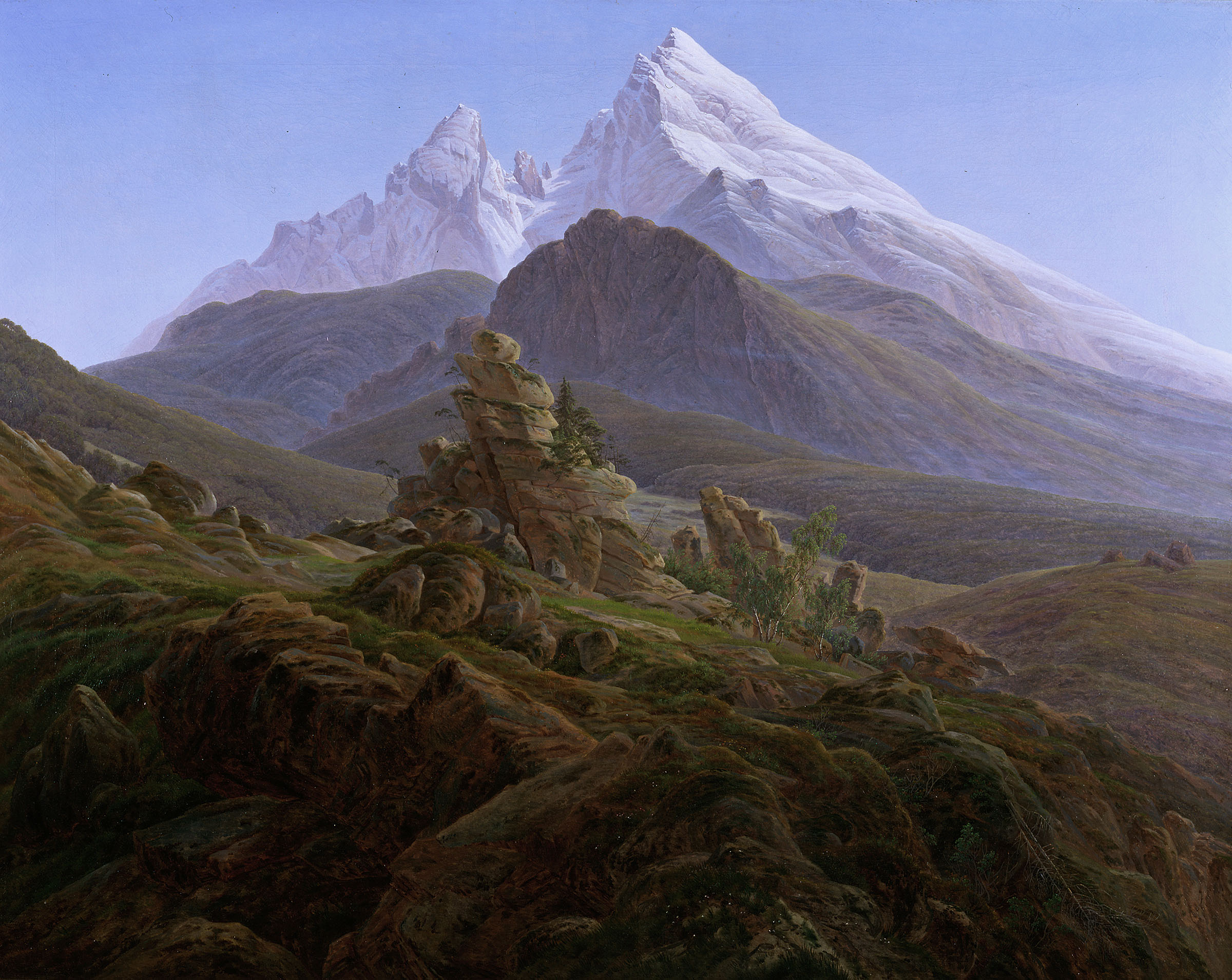 Caspar David Friedrich, Der Watzmann (The Watzmann), 1824-25, Staatliche Museen zu Berlin, Nationalgalerie