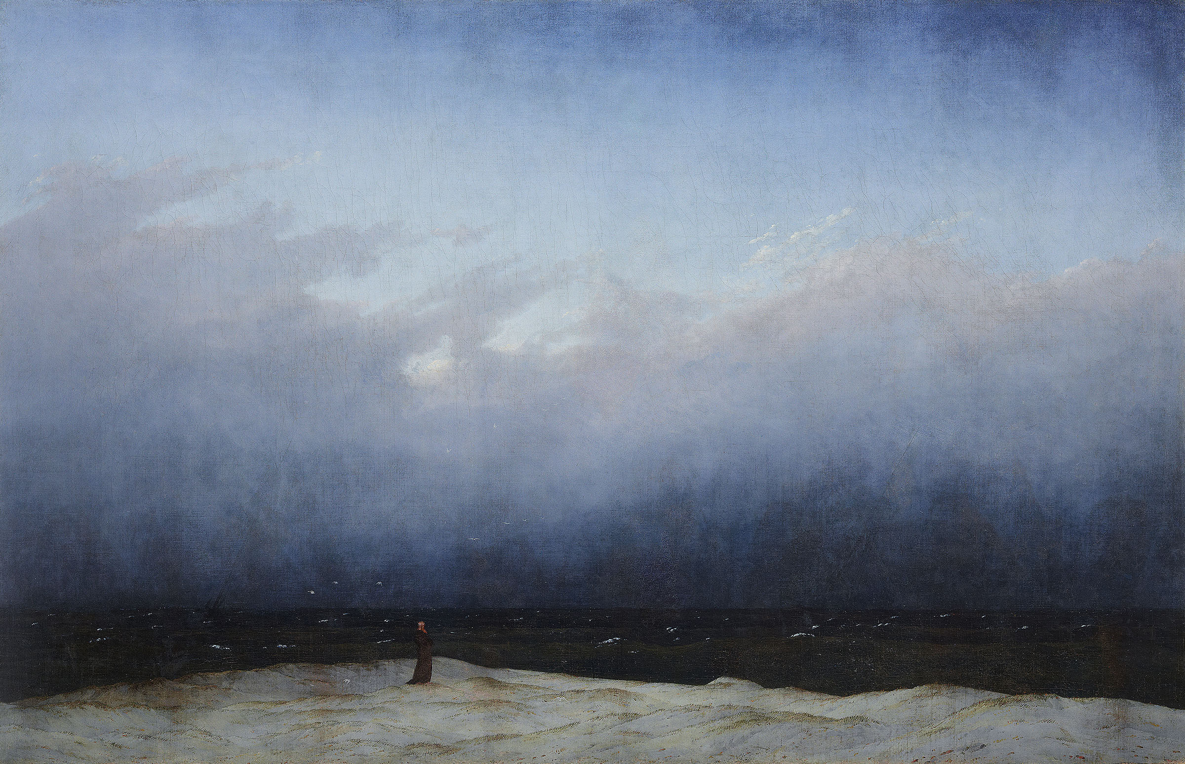 Caspar David Friedrich, Monch am Meer (The Monk by the Sea), 1808-1810, Staatliche Museen zu Berlin, Nationalgalerie
