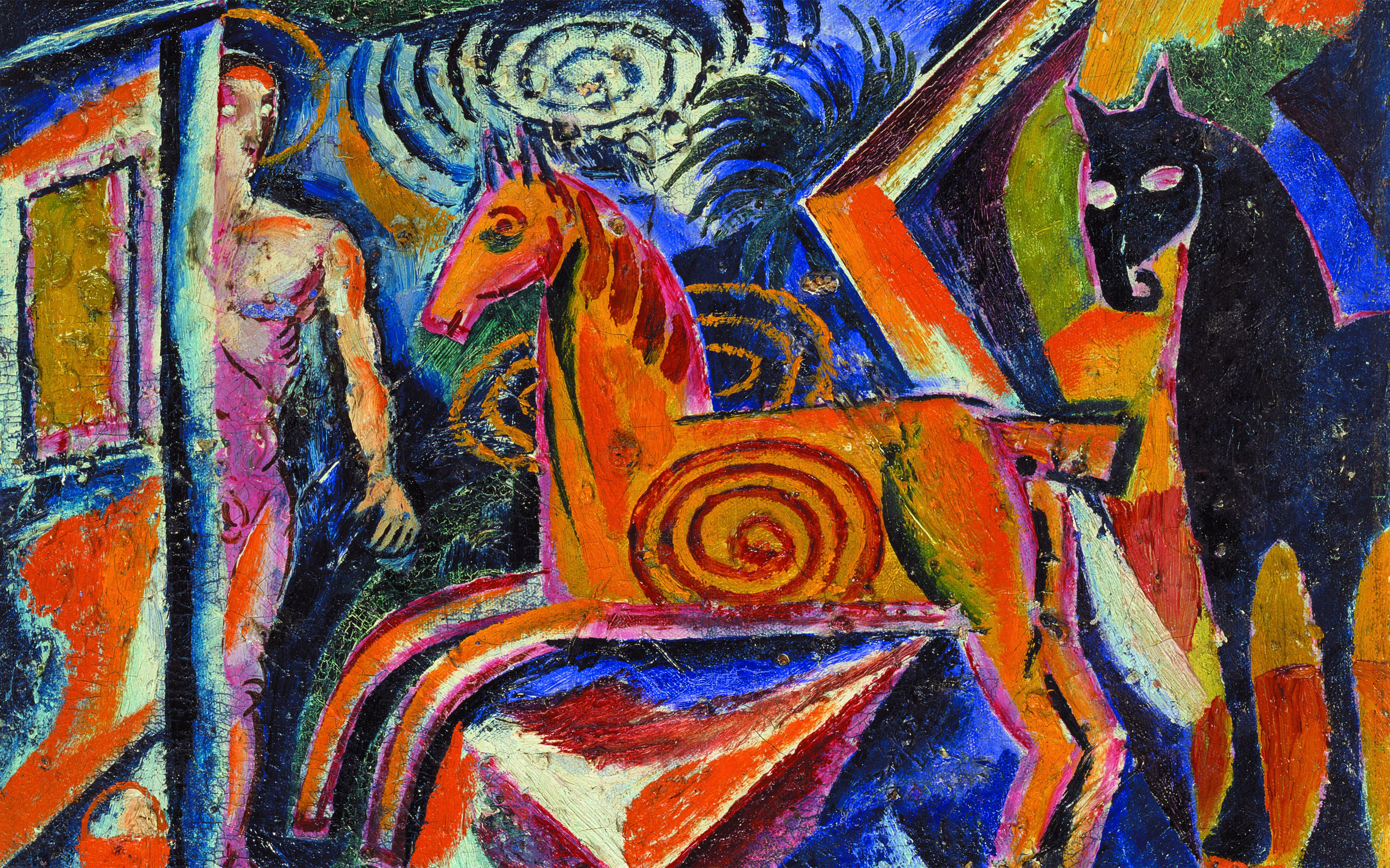Davyd Burliuk, Carousel, 1921, National Art Museum of Ukraine