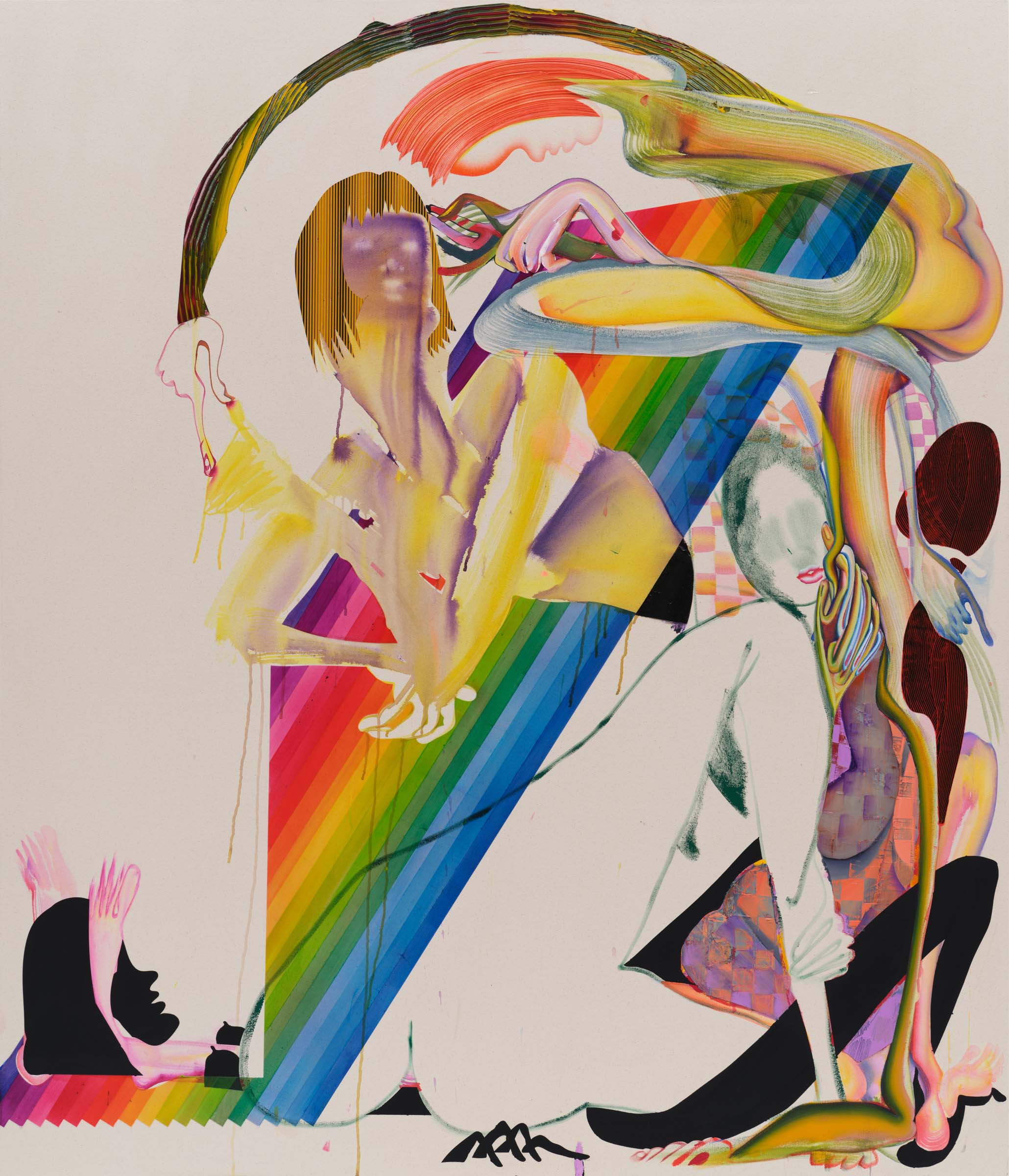 Christina Quarles, Try n’ Pull tha Rains in on Me, 2022. Courtesy of Christina Quarles, Pilar Corrias, London, and Hauser & Wirth