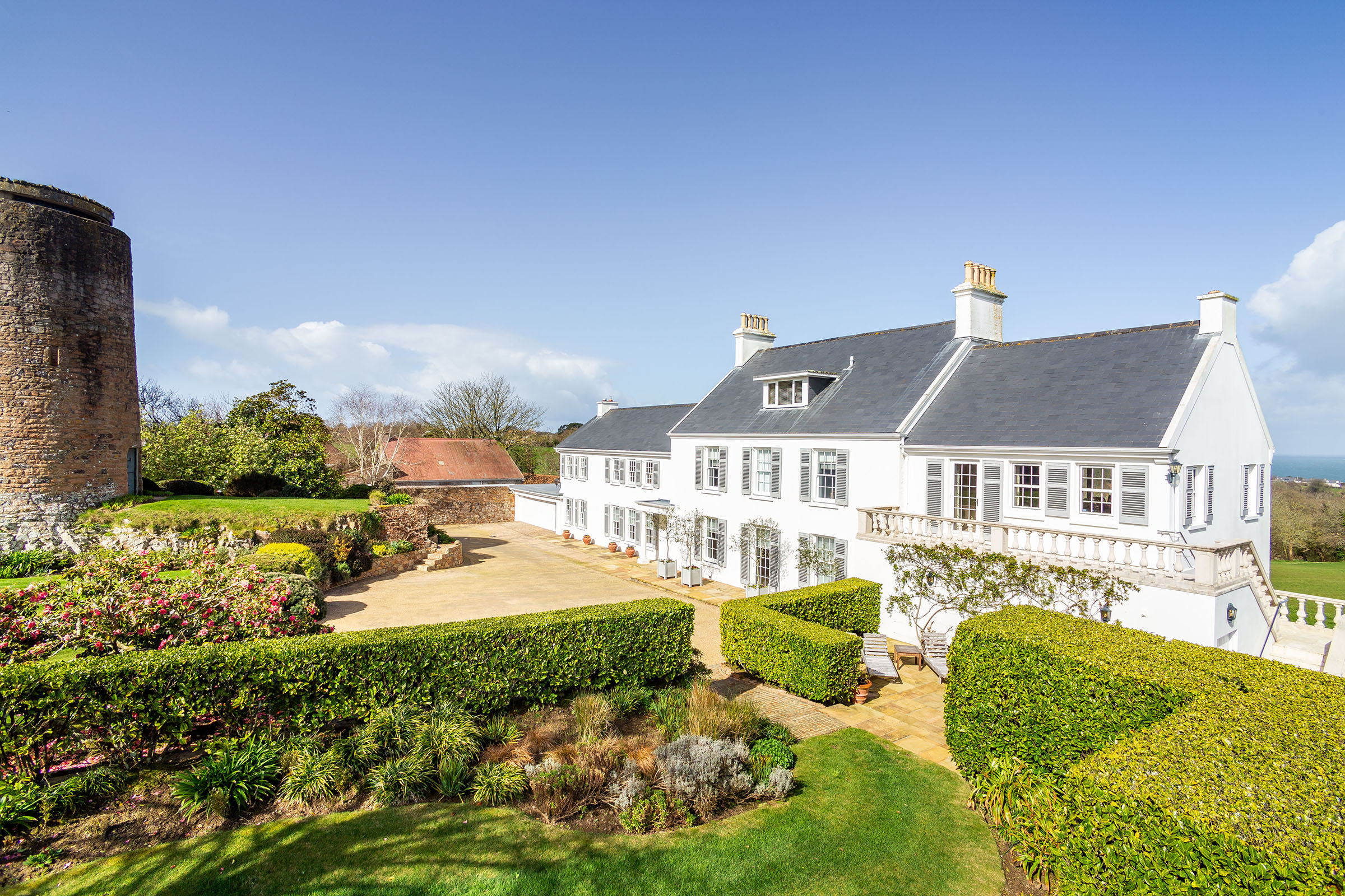 In the grounds is the historic St Martin's Mill, a coastal landmark on the island of Jersey for 700 years