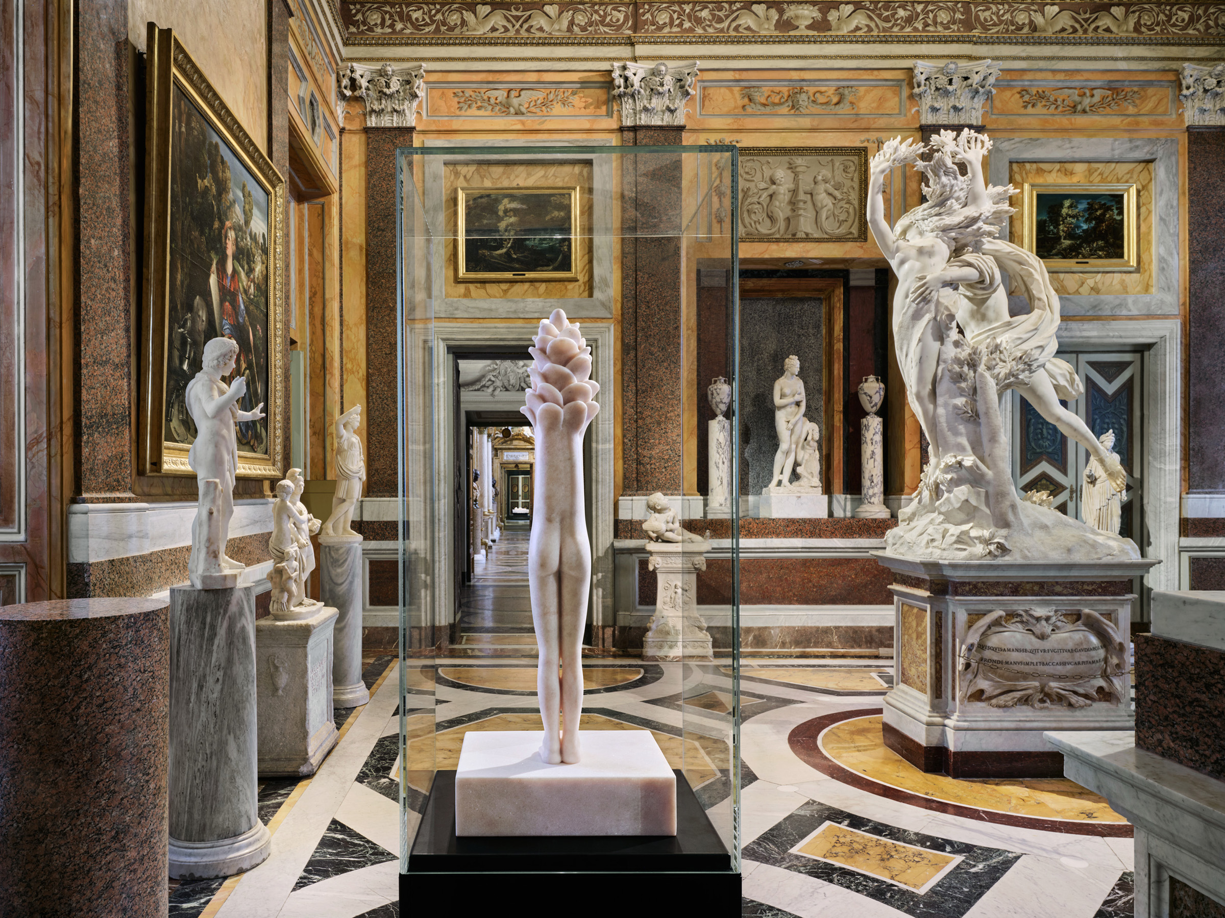 Installation view of Louise Bourgeois. Unconscious Memories at Galleria Borghese
