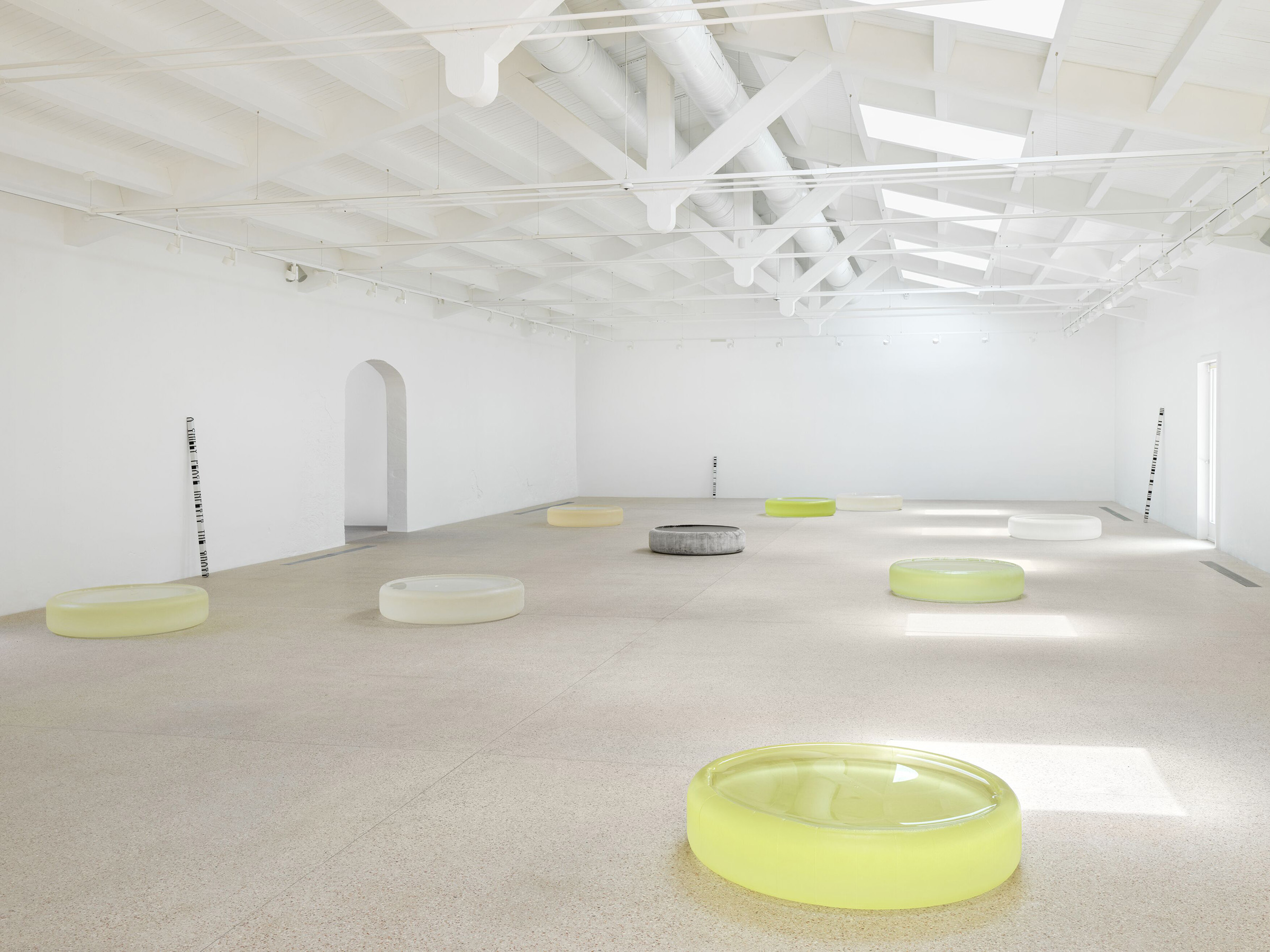 An installation view of Roni Horn at Hauser and Wirth Menorca