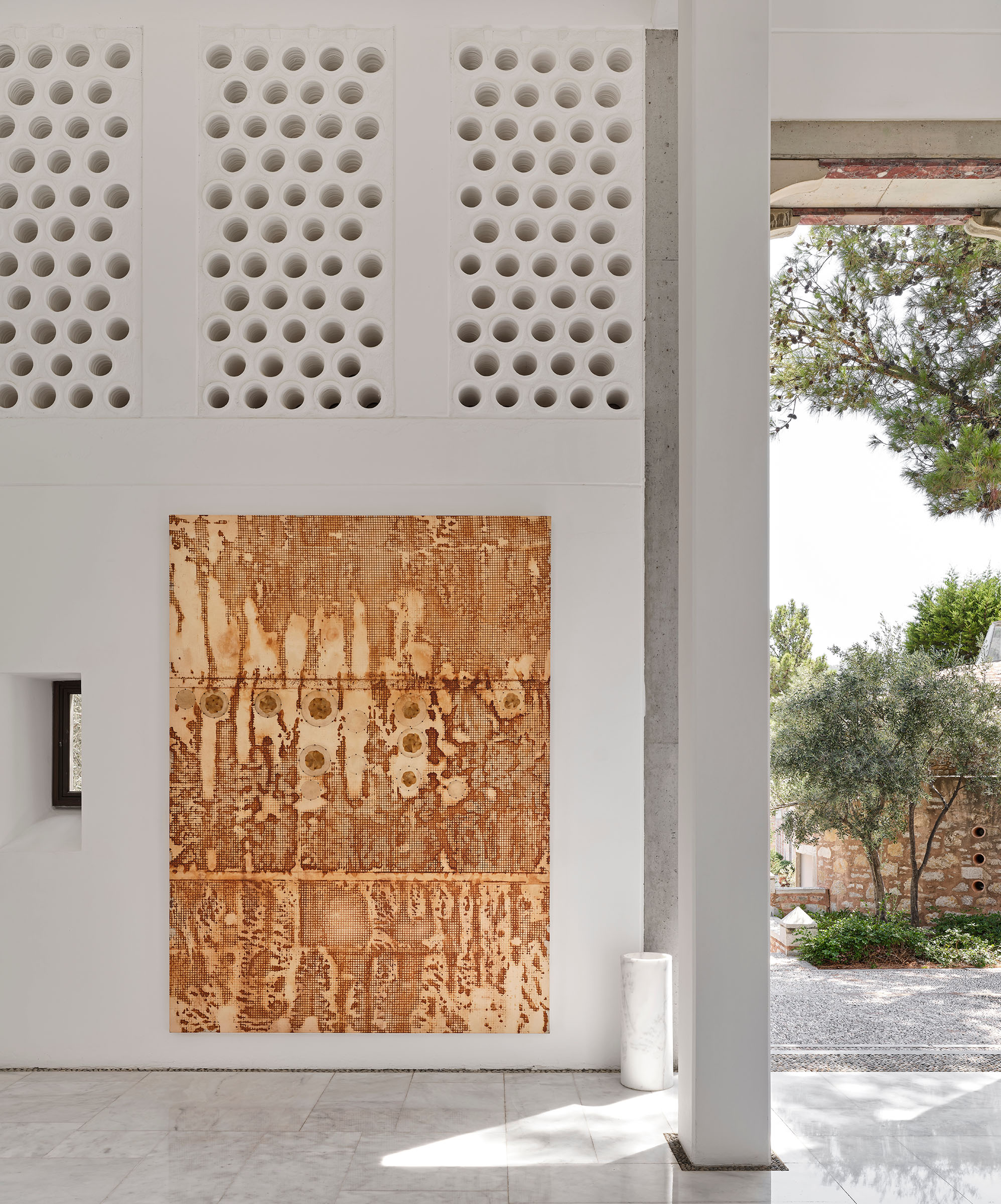 A view of the exhibition Dream of the Infinite Space at Amanruya resort in Bodrum