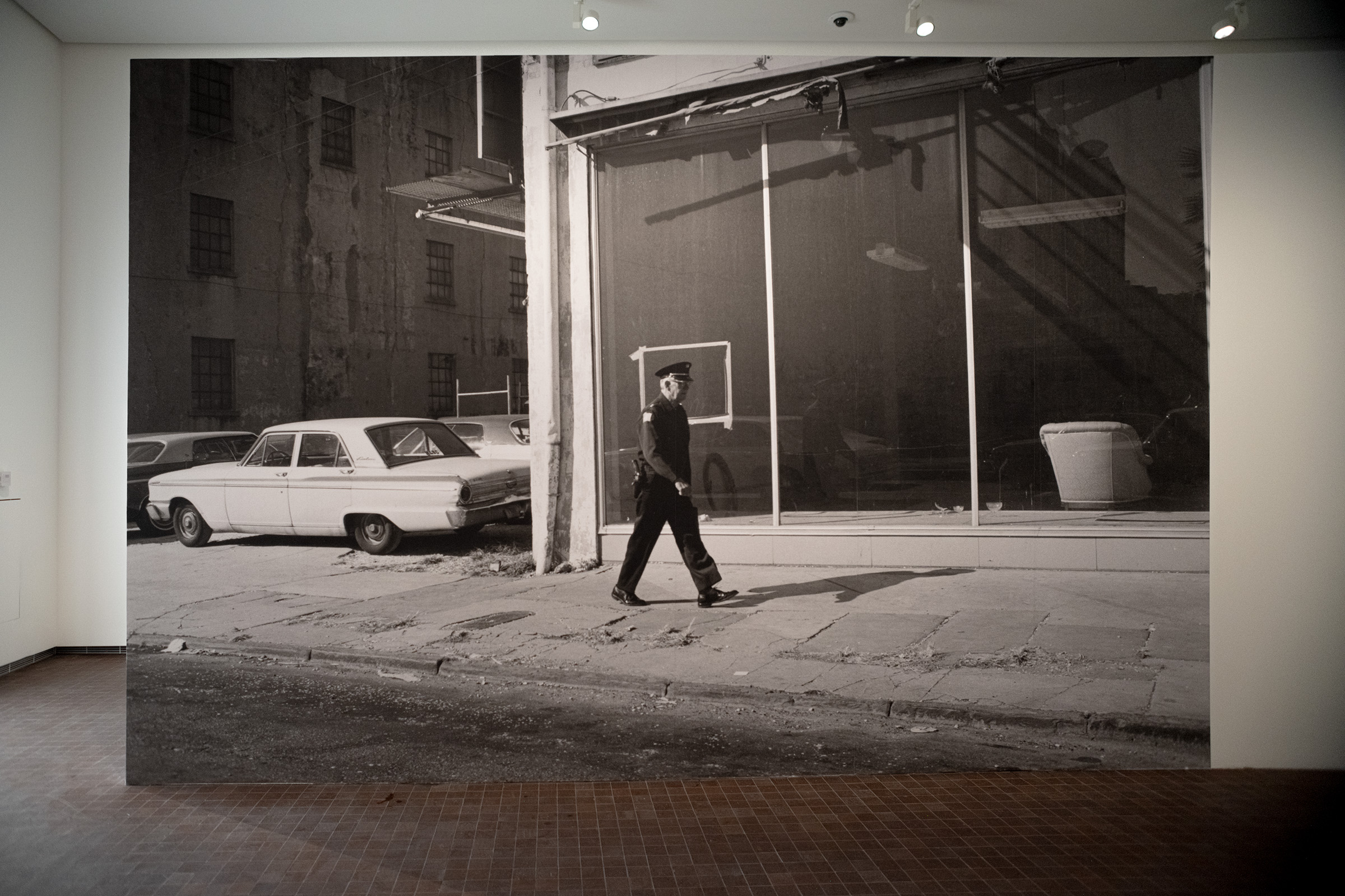 Installation view of Lee Friedlander Framed by Joel Coen, at The Tower, Archives Gallery, Parc des Ateliers, LUMA Arles