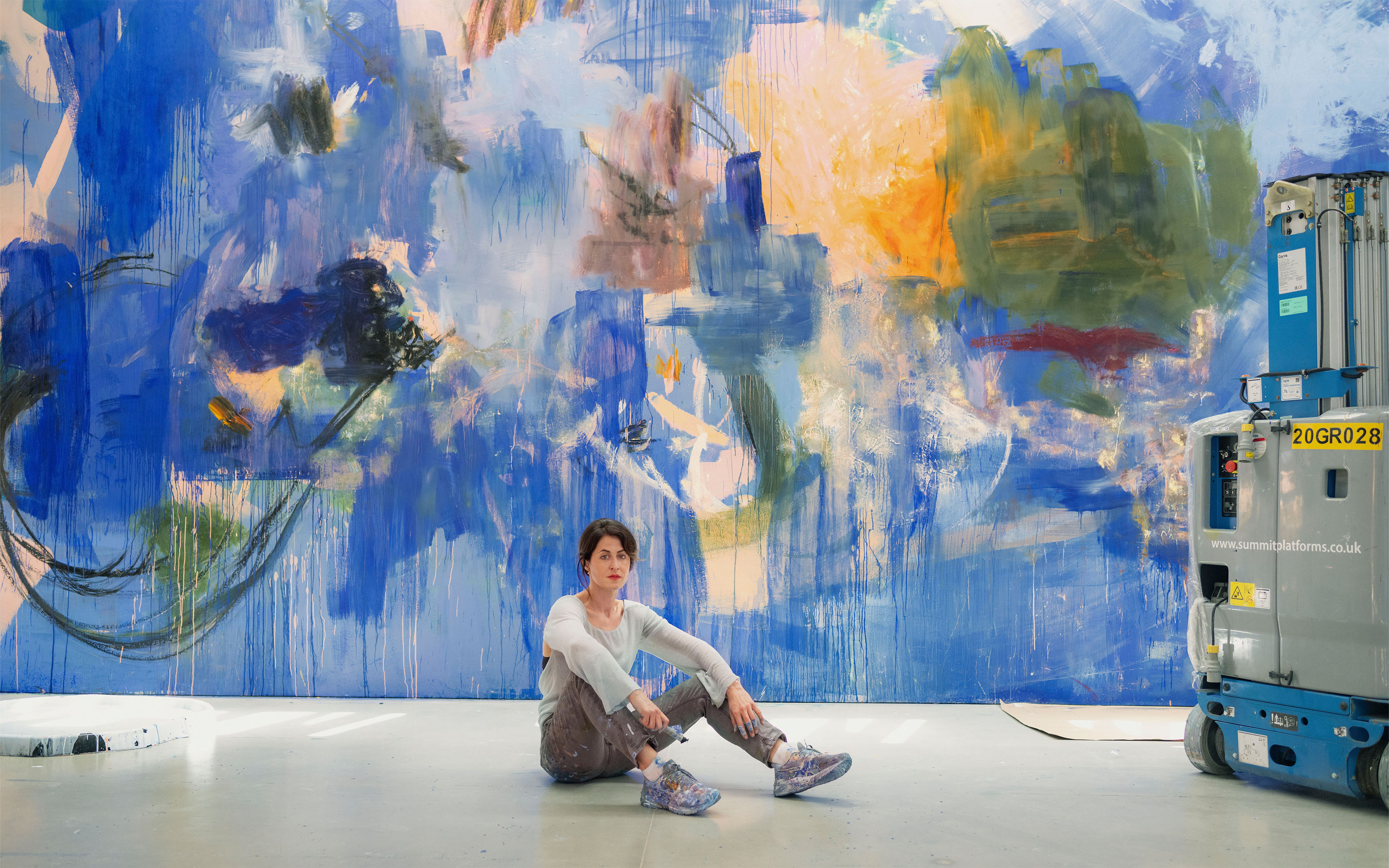 Megan Rooney at Kettle's Yard, Cambridge, during the installation of her current exhibition, Echoes and Hours