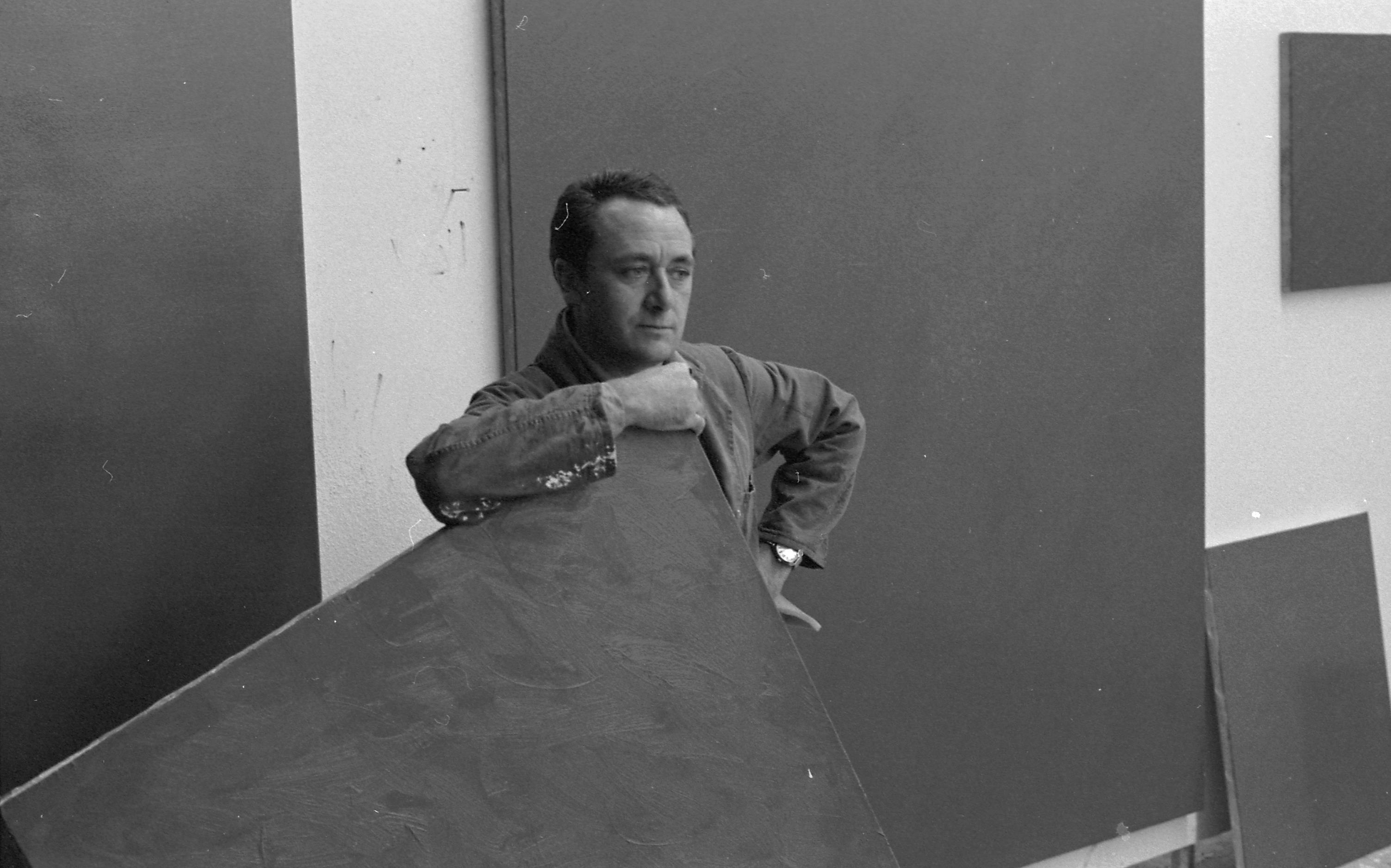 Gerhard Richter in his Dusseldorf studio, in 1975