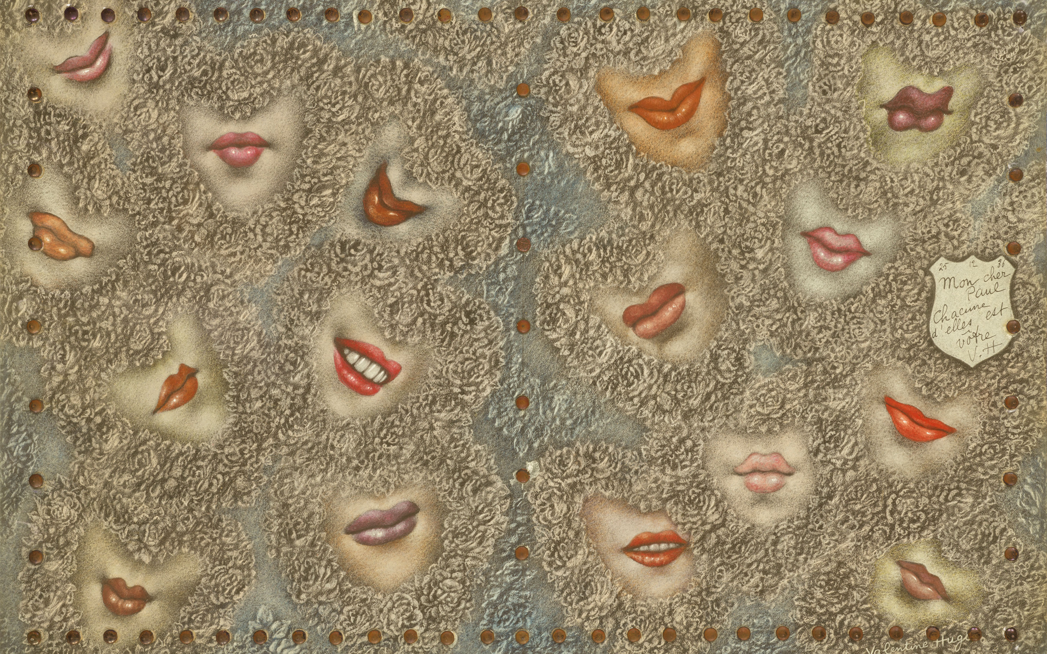 Valentine Hugo, Levres pour P. Eluard, 1936, on show in Images du Labyrinthe. L'Atelier surrealiste - Carte blanche a Audrey Guttman at Christie's in Paris until 21 October 2024
