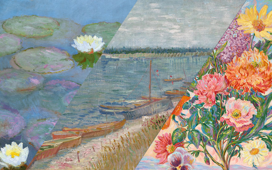 Details of works by Van Gogh, Monet and Magritte offered in the 20th/21st century evening sale on 26 September 2024 at Christie's in Hong Kong