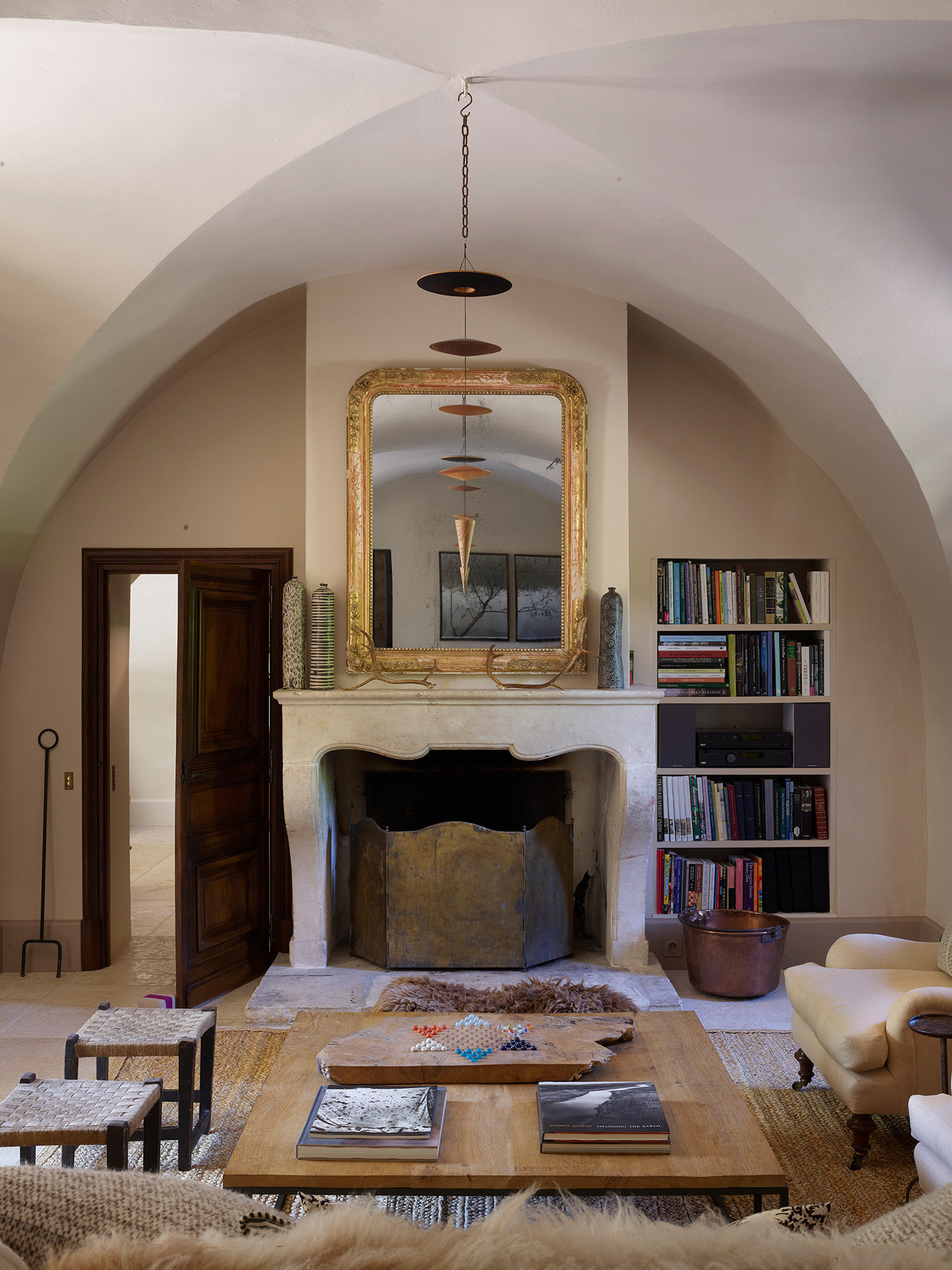 A sitting room in the French house decorated by Lucy Hammond Giles