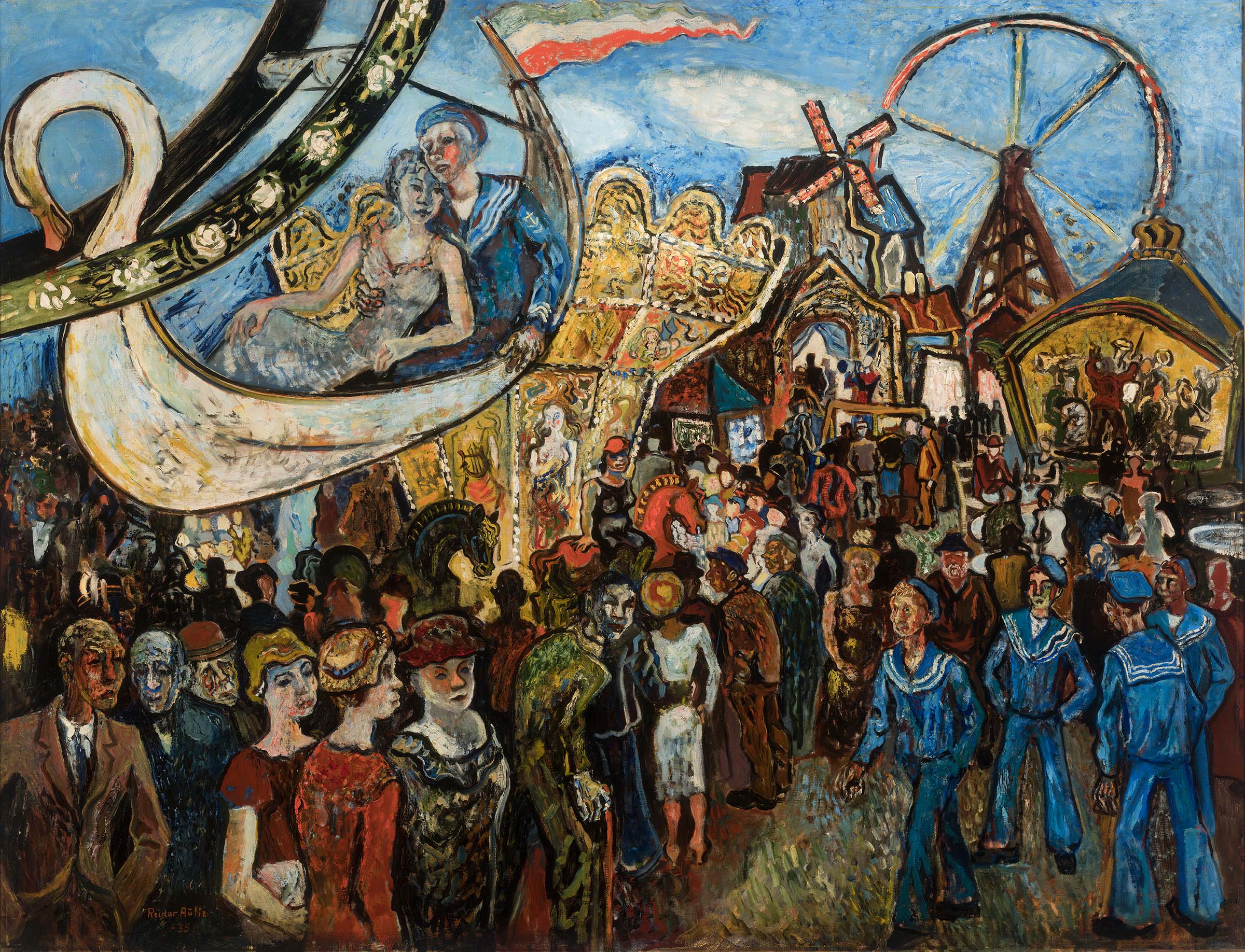 Reidar Aulie, Tivoli (Funfair), 1935, from the Tangen Collection, Kunstsilo
