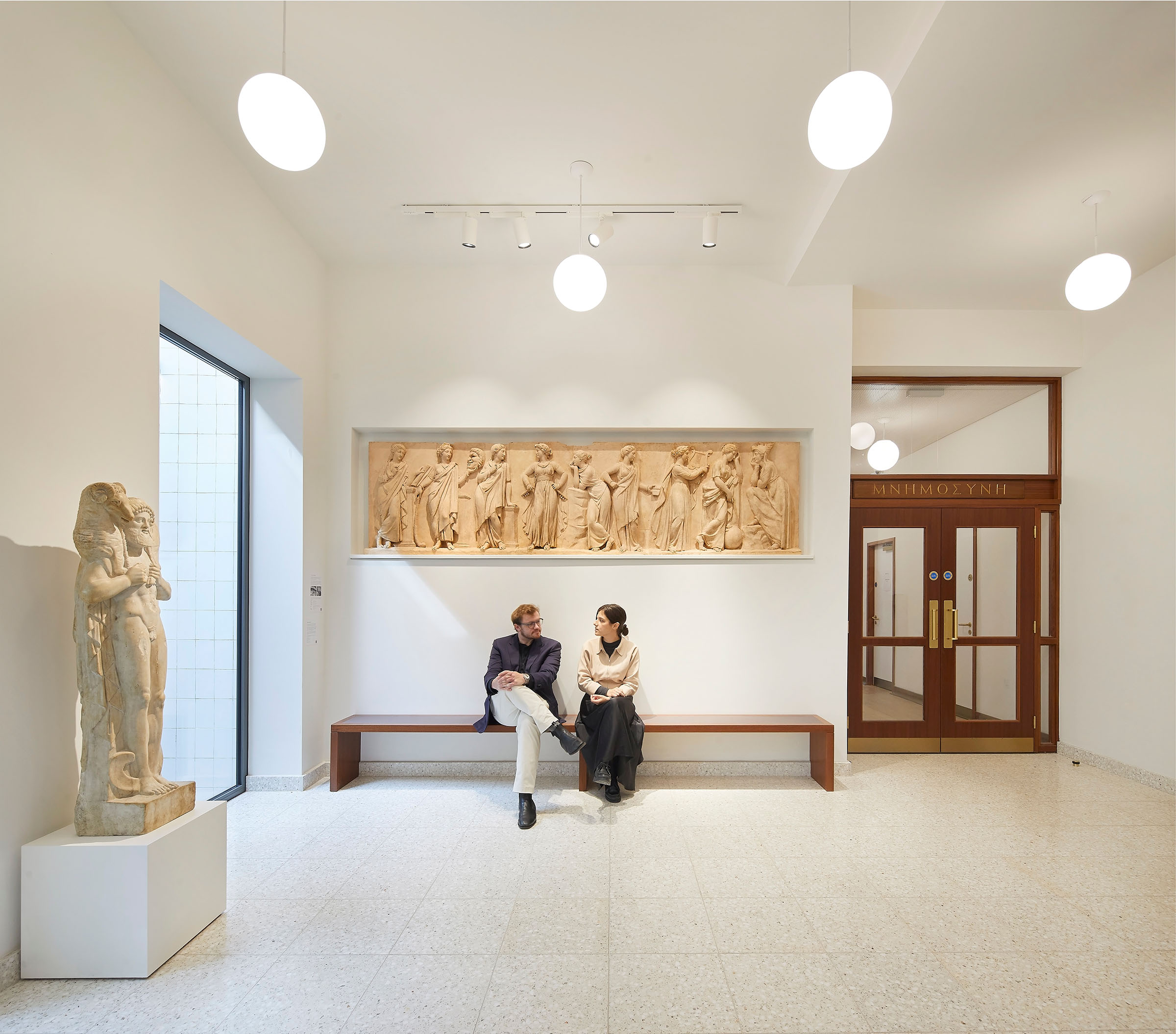 The reception area at the Warburg Institute in London. The building has just undergone a £14.5-million refurbishment