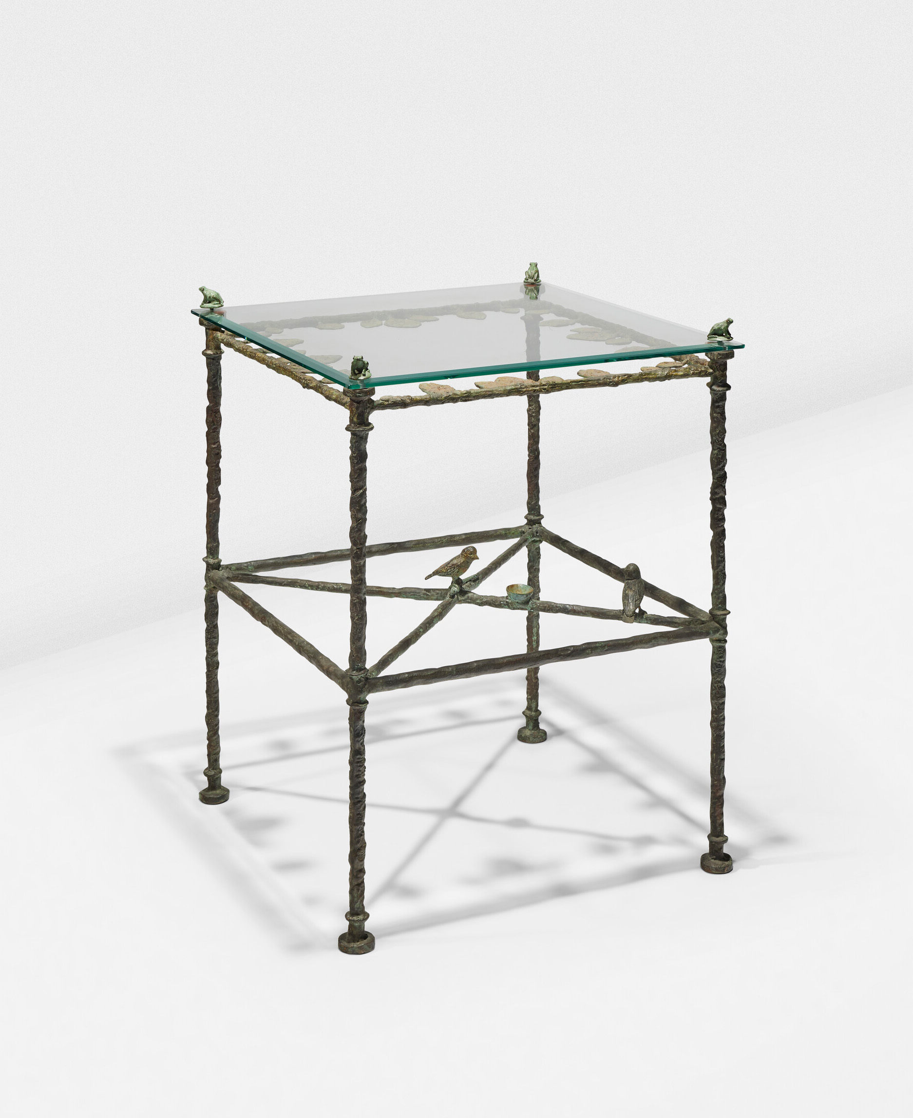 Diego Giacometti, a Feuilles aux oiseaux et aux grenouilles table, circa 1980, offered in Design on 3 December 2024 at Christie's in Paris