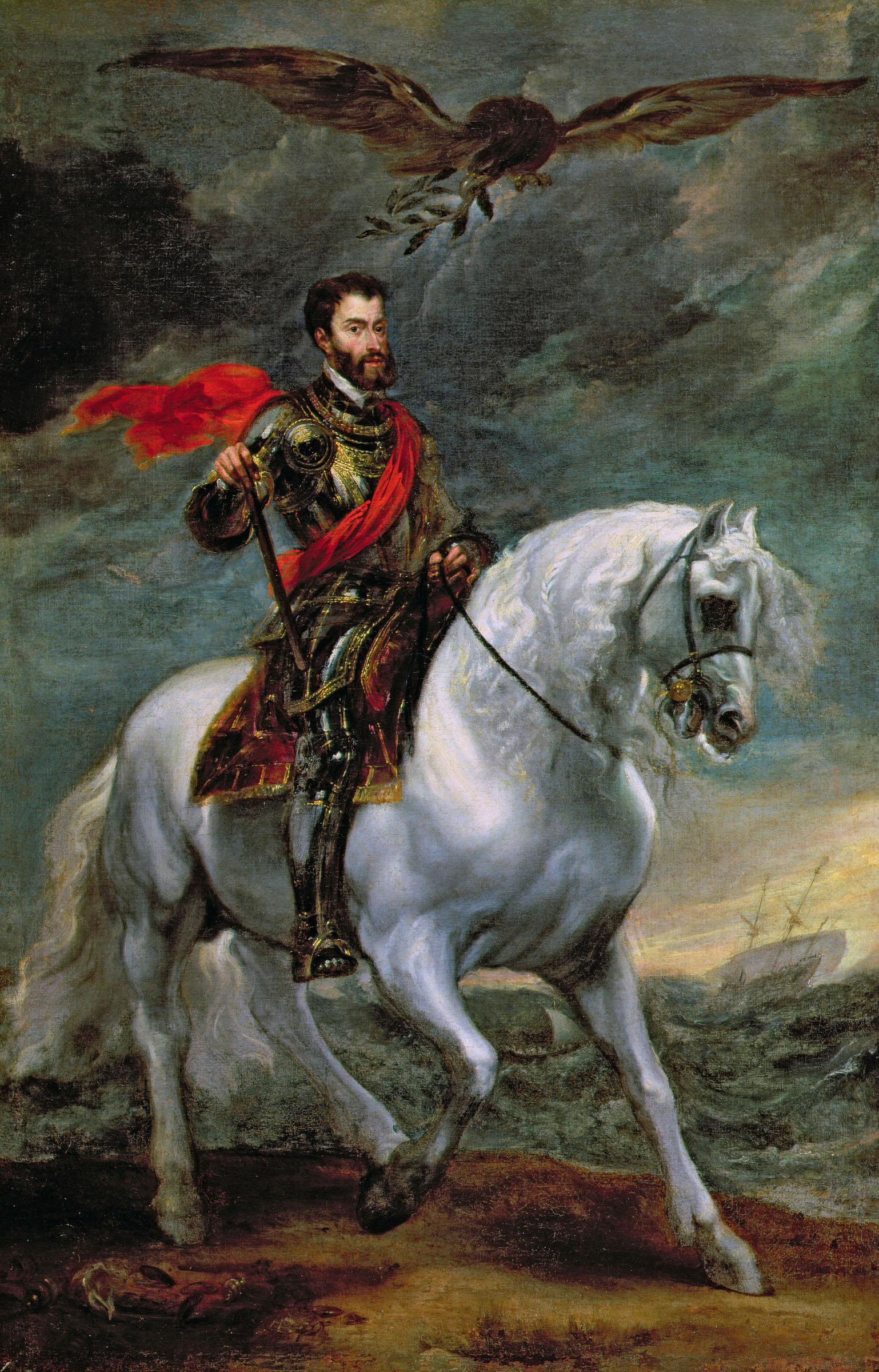 Sir Anthony van Dyck, Portrait of Charles V, Holy Roman Emperor, on Horseback, circa 1620, The Uffizi Galleries, Florence