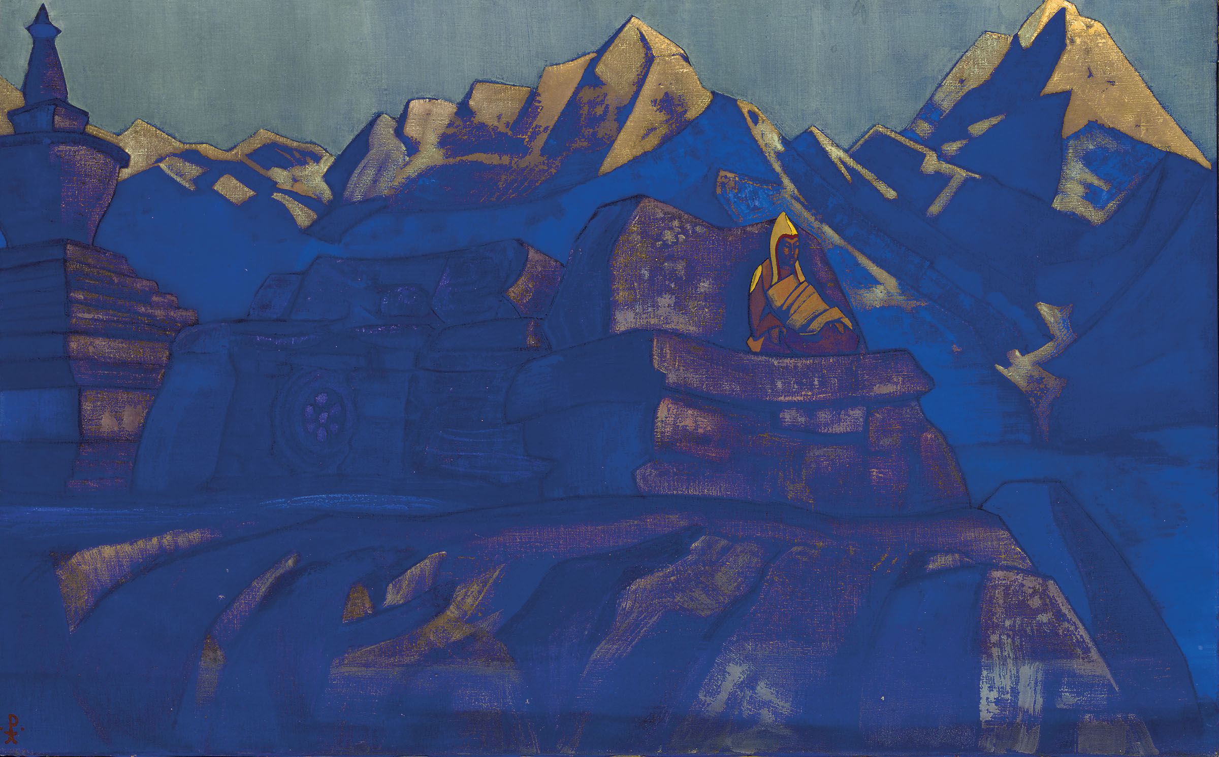 Nicholas Roerich, Tsong-Kha-Pa, from the Banners of the East series, 1924, sold for $856,000 on 24 April 2006 at Christie's in New York