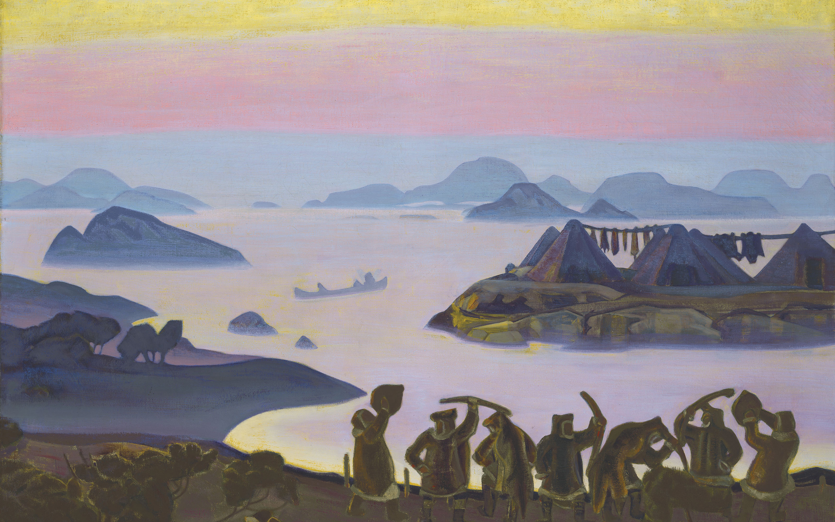 Nicholas Roerich, The Call of the Sun, 1919, sold via Christie's Private Sales in August 2024