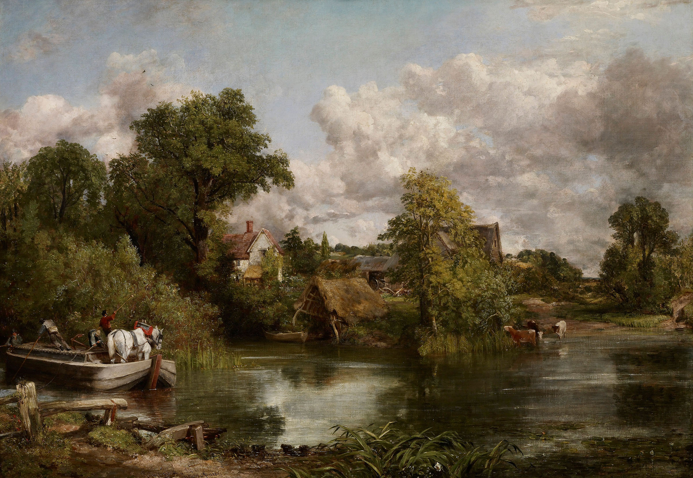 The White Horse, 1819, by John Constable, now in the Frick Collection, New York. The work was to be the first in a series of so-called six footer paintings depicting the River Stour in Suffolk, England