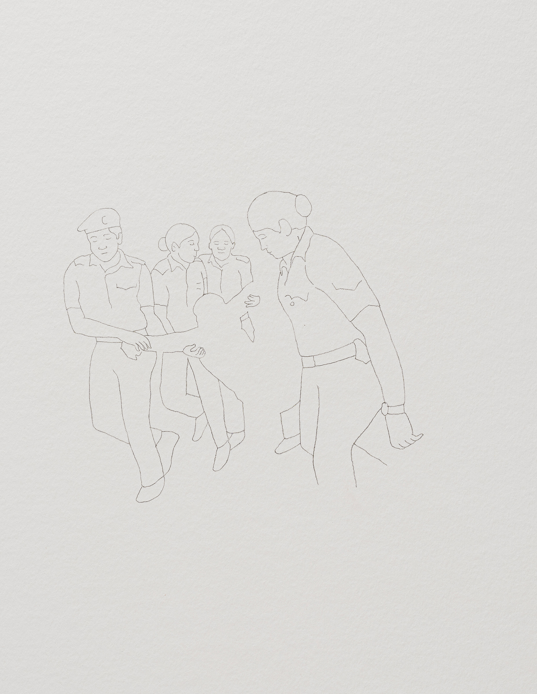 Shilpa Gupta, Untitled (from the Nothing will go on Record series), 2016/2023, at the Ishara Art Foundation, Dubai