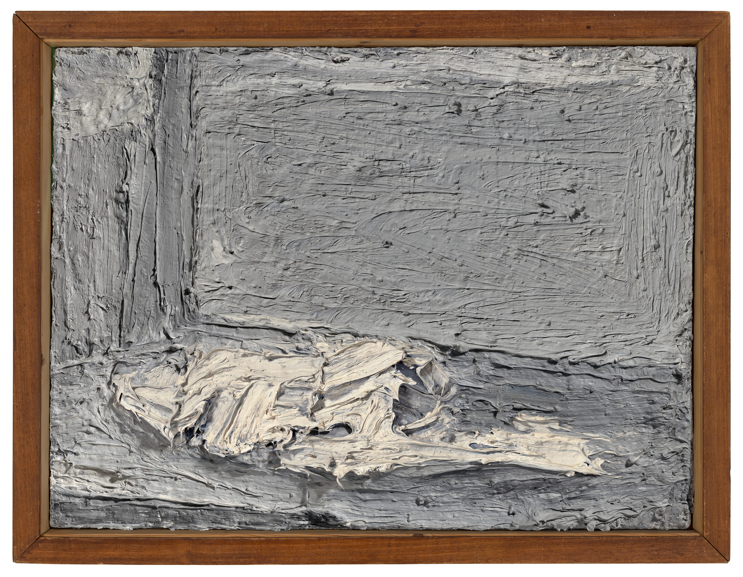 Frank Auerbach, Nude on Bed III, 1961. Sold for £1,492,000 on 19 March 2025 at Christie's in London