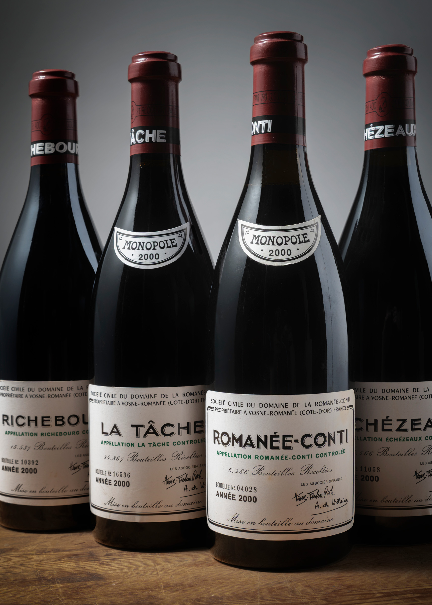 Domaine de la Romanee-Conti, Assortment Case 2000, 12 bottles (75cl) per lot, offered in Fine and Rare Wines Online: London Edition, 15-29 April 2025 at Christie's Online