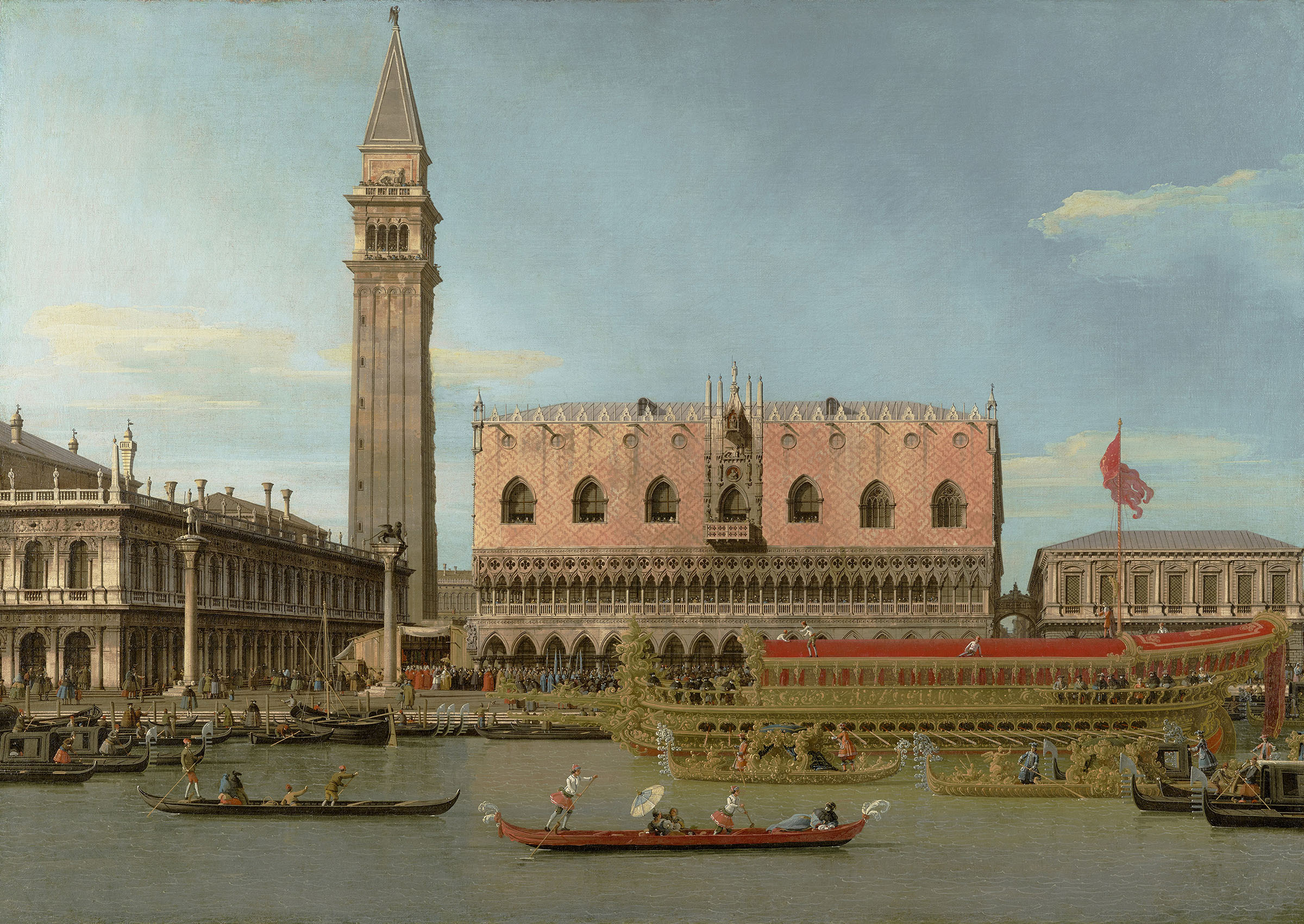 Giovanni Antonio Canal, called Canaletto, The Bucintoro at the Molo on Ascension Day, circa 1745, Philadelphia Museum of Art