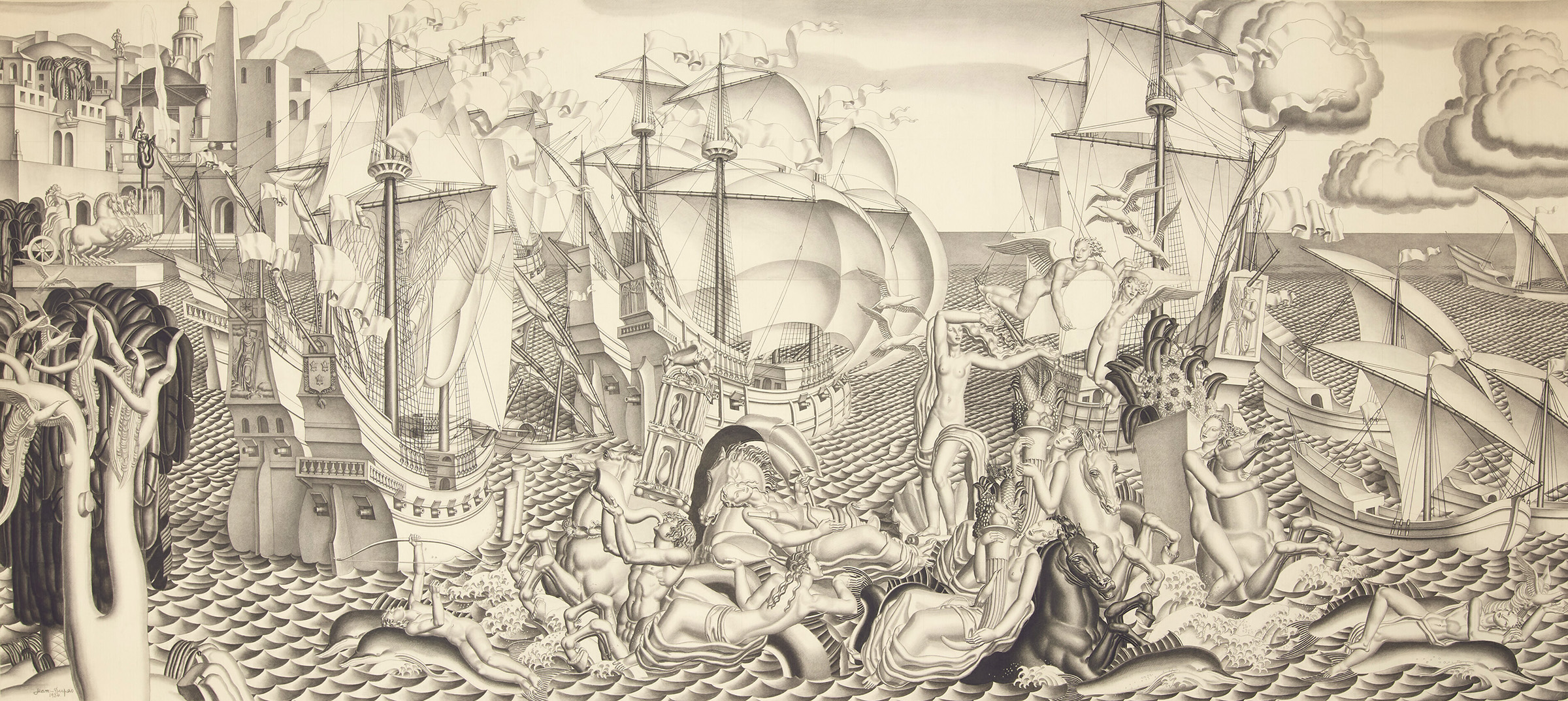 Jean Dupas, The Birth of Aphrodite, 1934, price on request. Offered by Christie's Private Sales