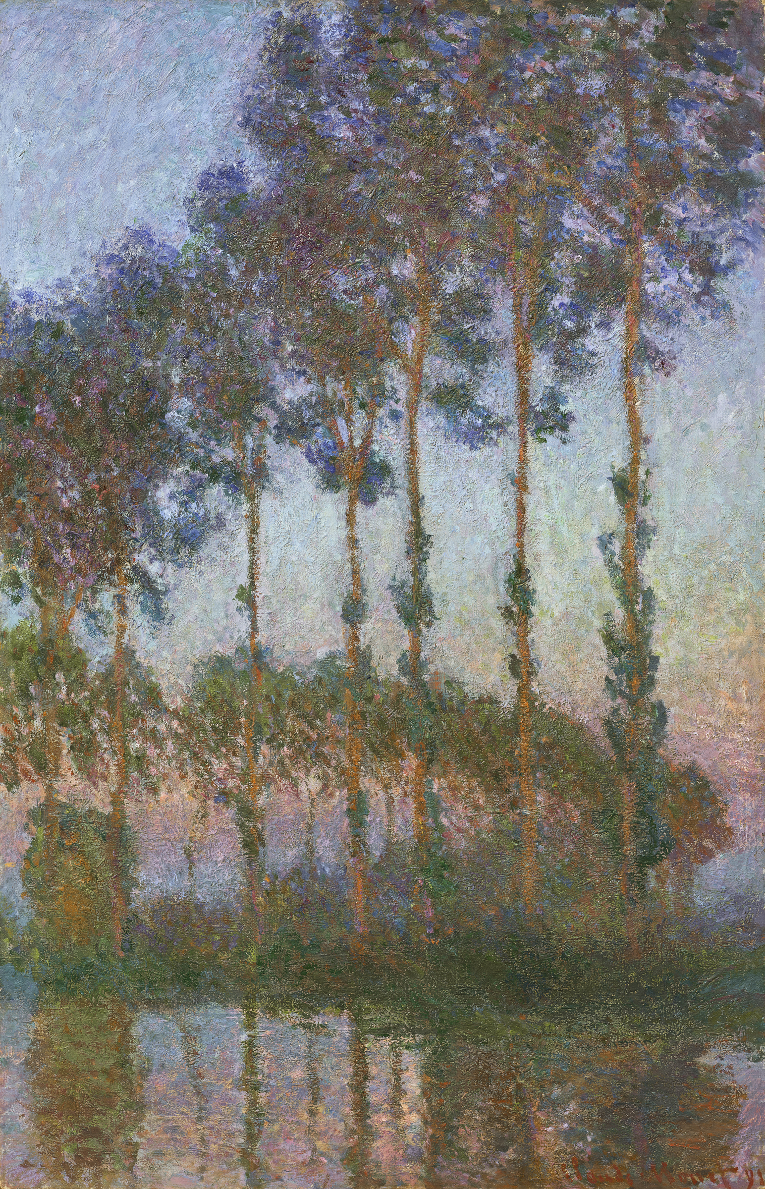 Claude Monet, Peupliers au bord de l’Epte, crépuscule