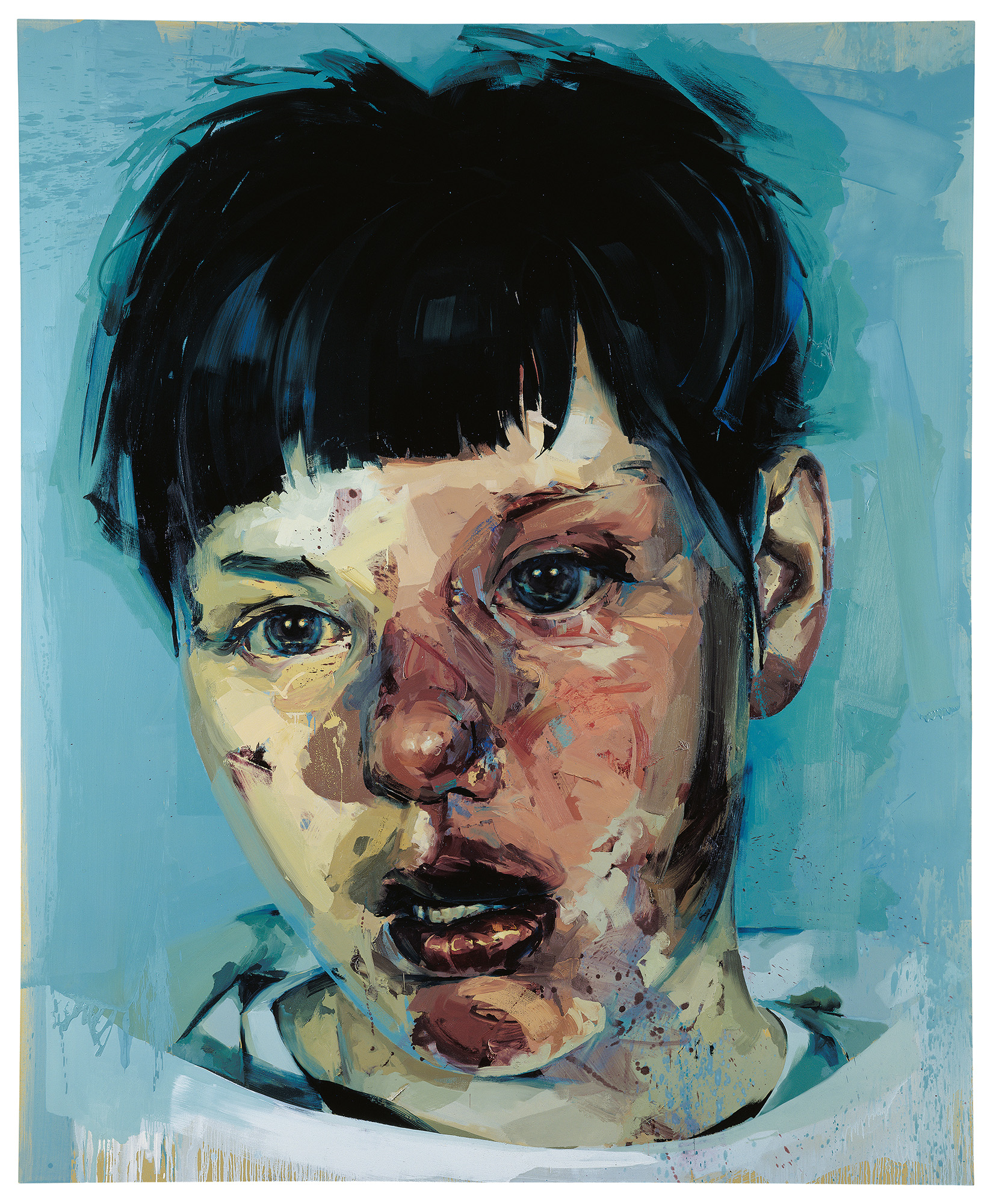 Jenny Saville, Stare, 2004-05. On view in Jenny Saville: The Anatomy of Painting at the National Portrait Gallery, London