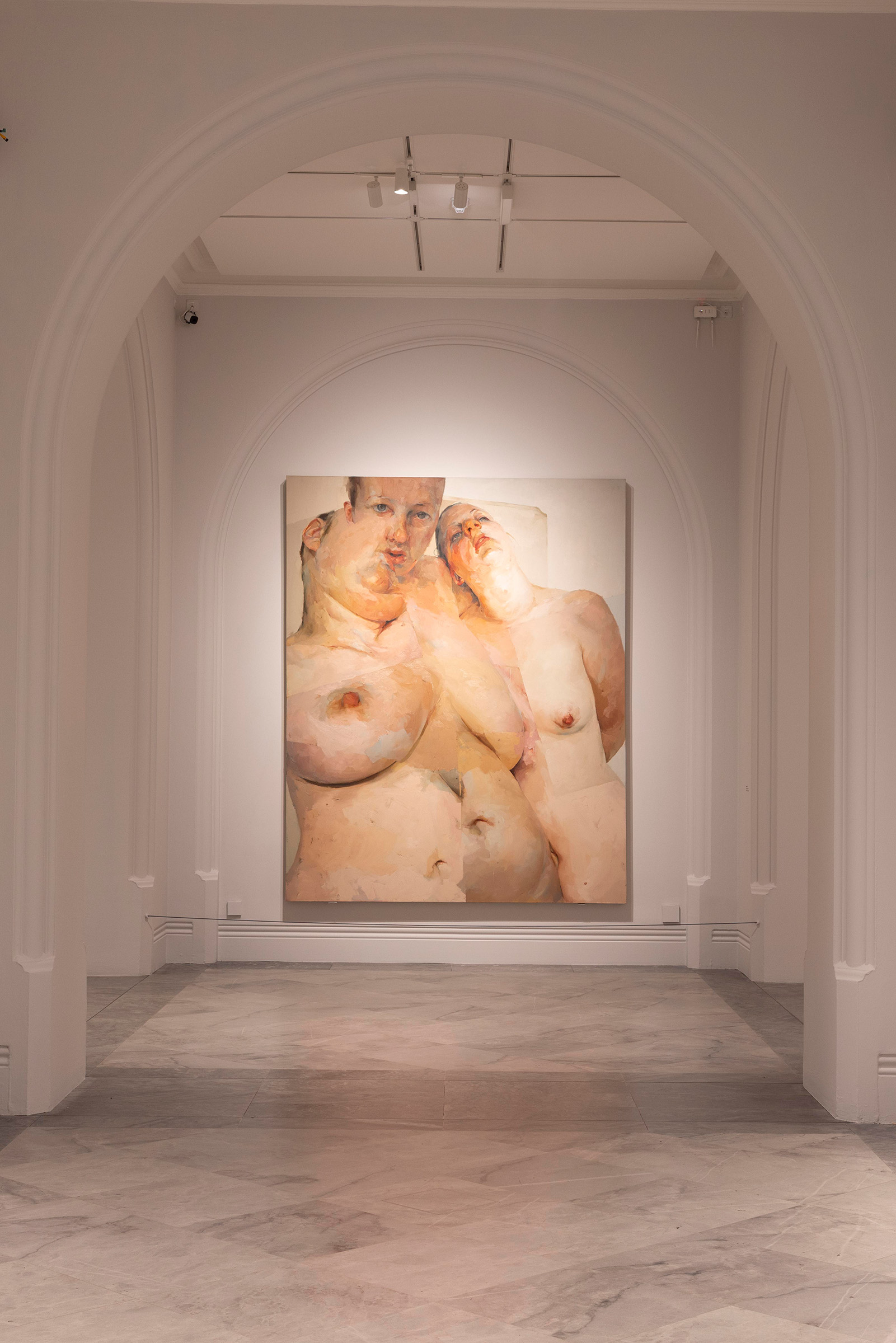 Jenny Saville, Ruben's Flap, 1998-99. On view in Jenny Saville: The Anatomy of Painting at the National Portrait Gallery, London, until 7 September 2025