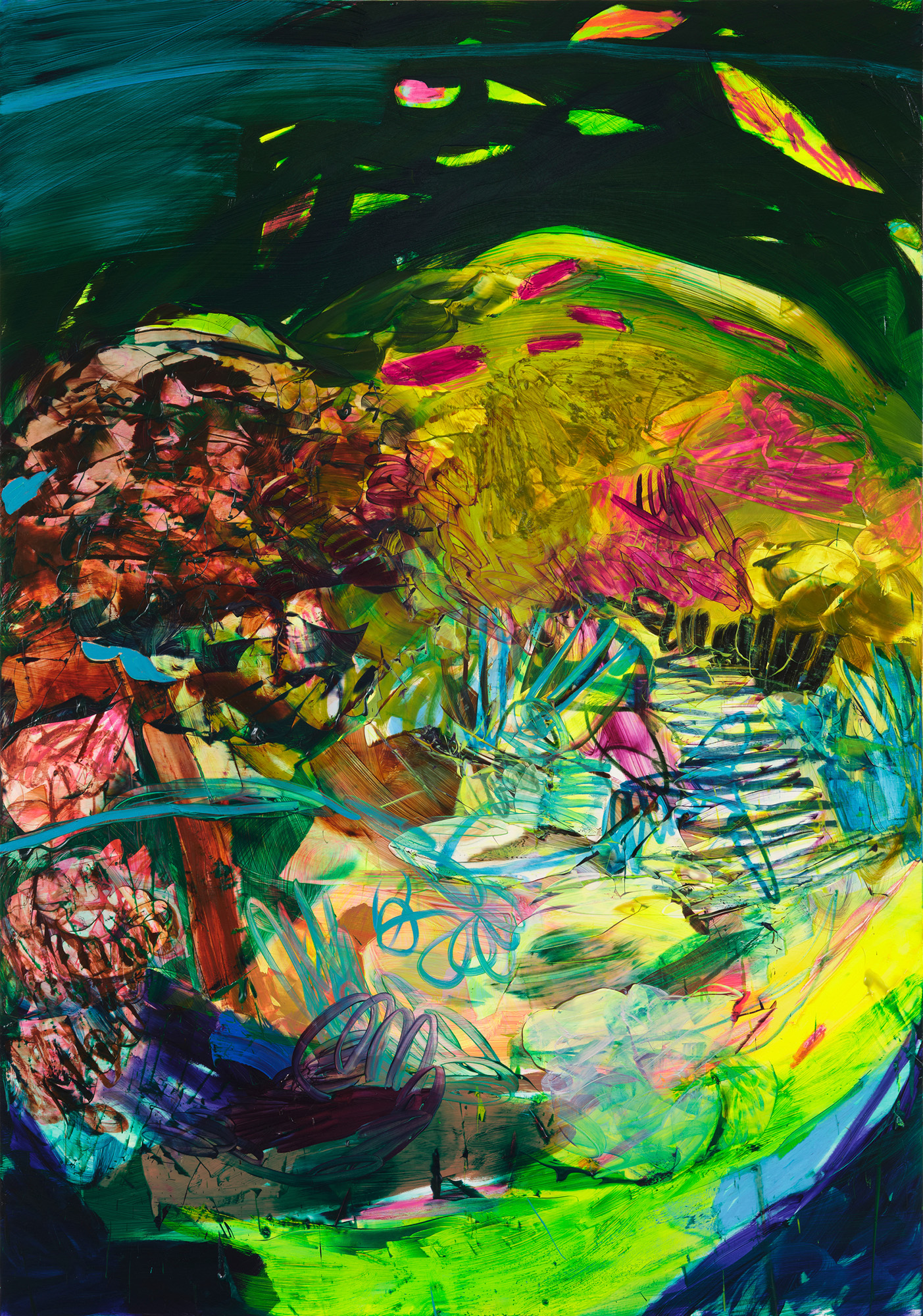 Jade Fadojutimi, Untitled, 2025, offered in 75 Years of New Contemporaries, until 14 September 2025 at Christie's Online