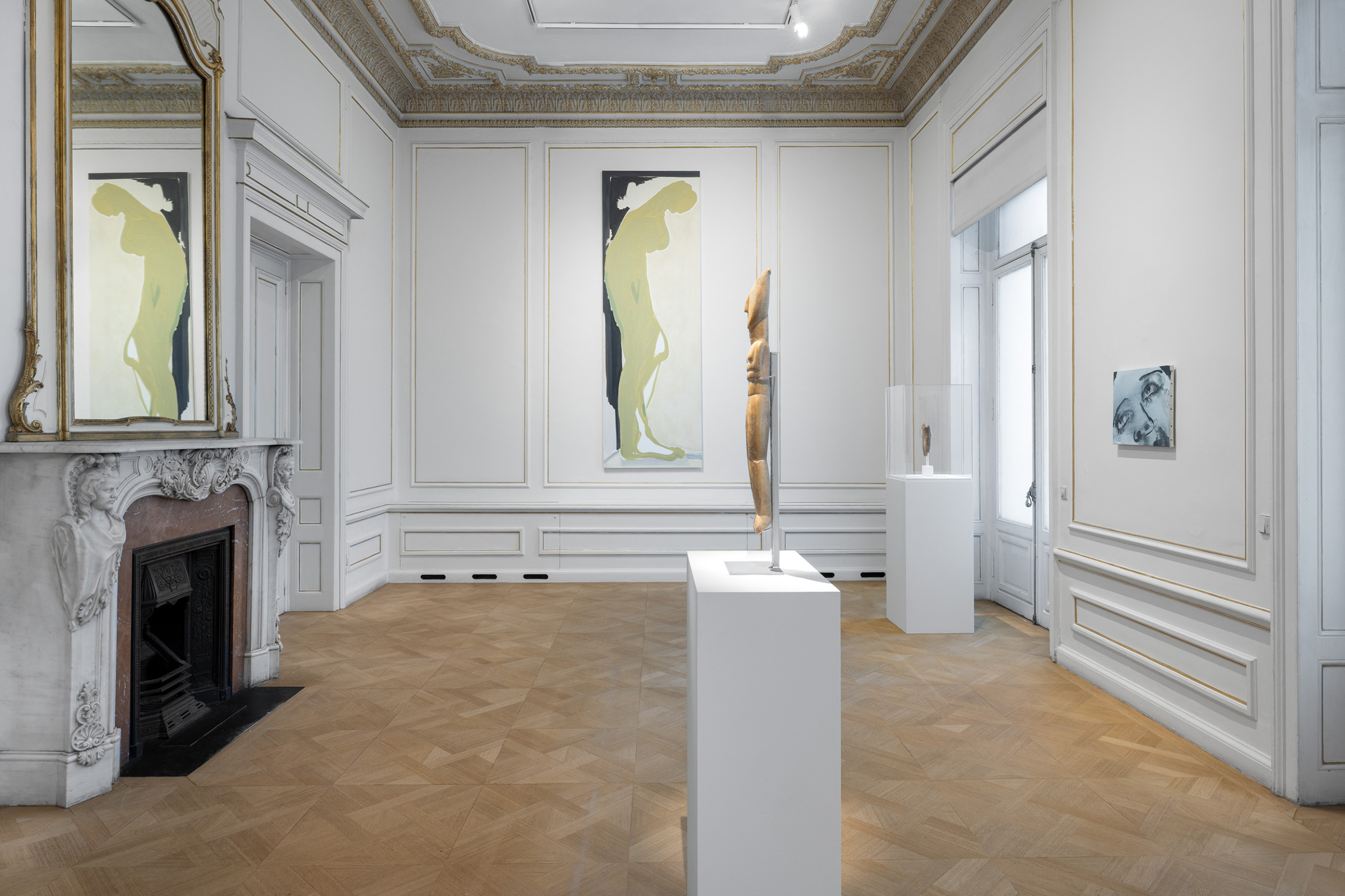 Installation view of Marlene Dumas: Cycladic Blues at the Museum of Cycladic Art