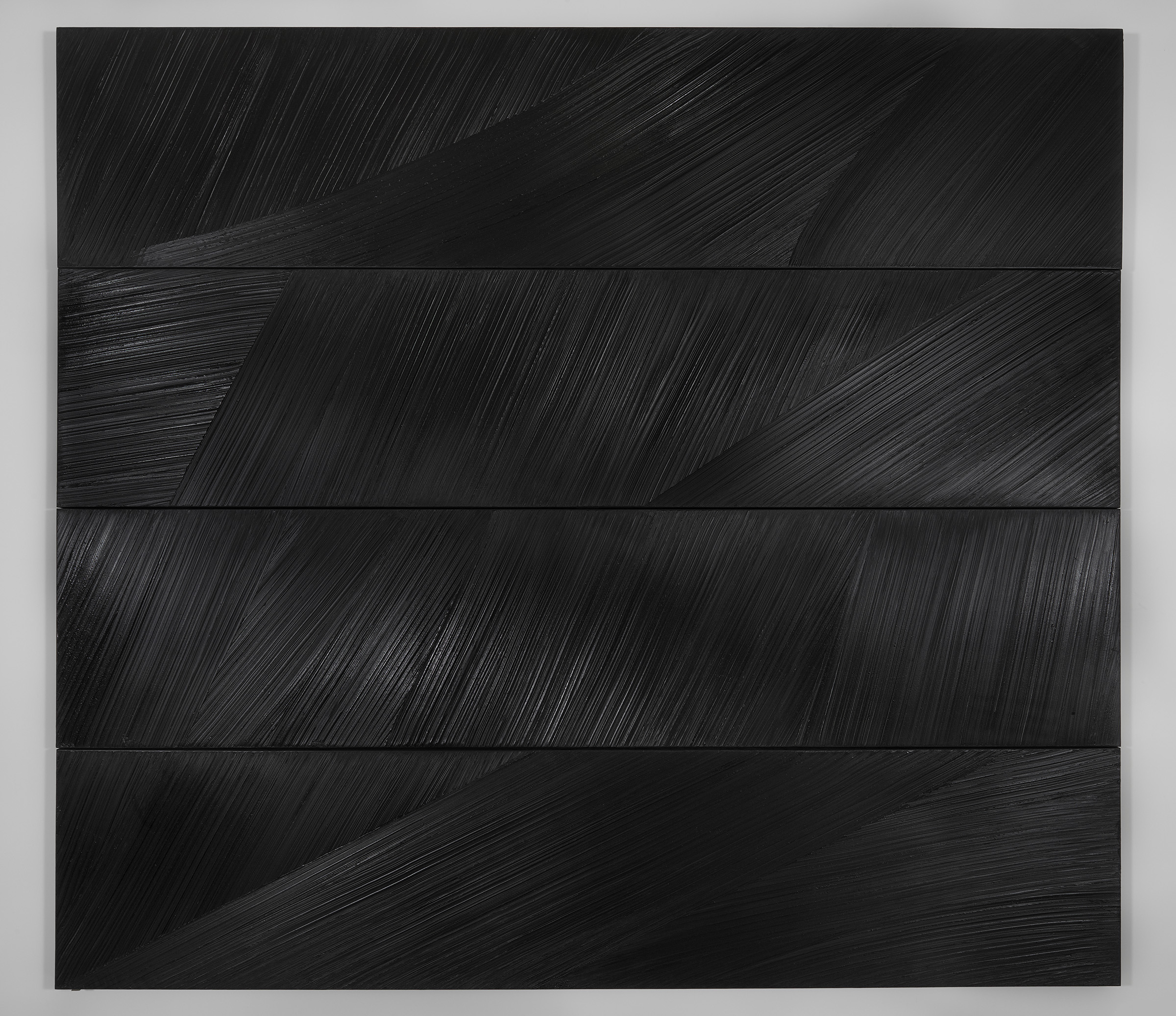 Pierre Soulages, Peinture 324 x 362 cm (Polyptique J), 1987, Musee Fabre, Montpellier
